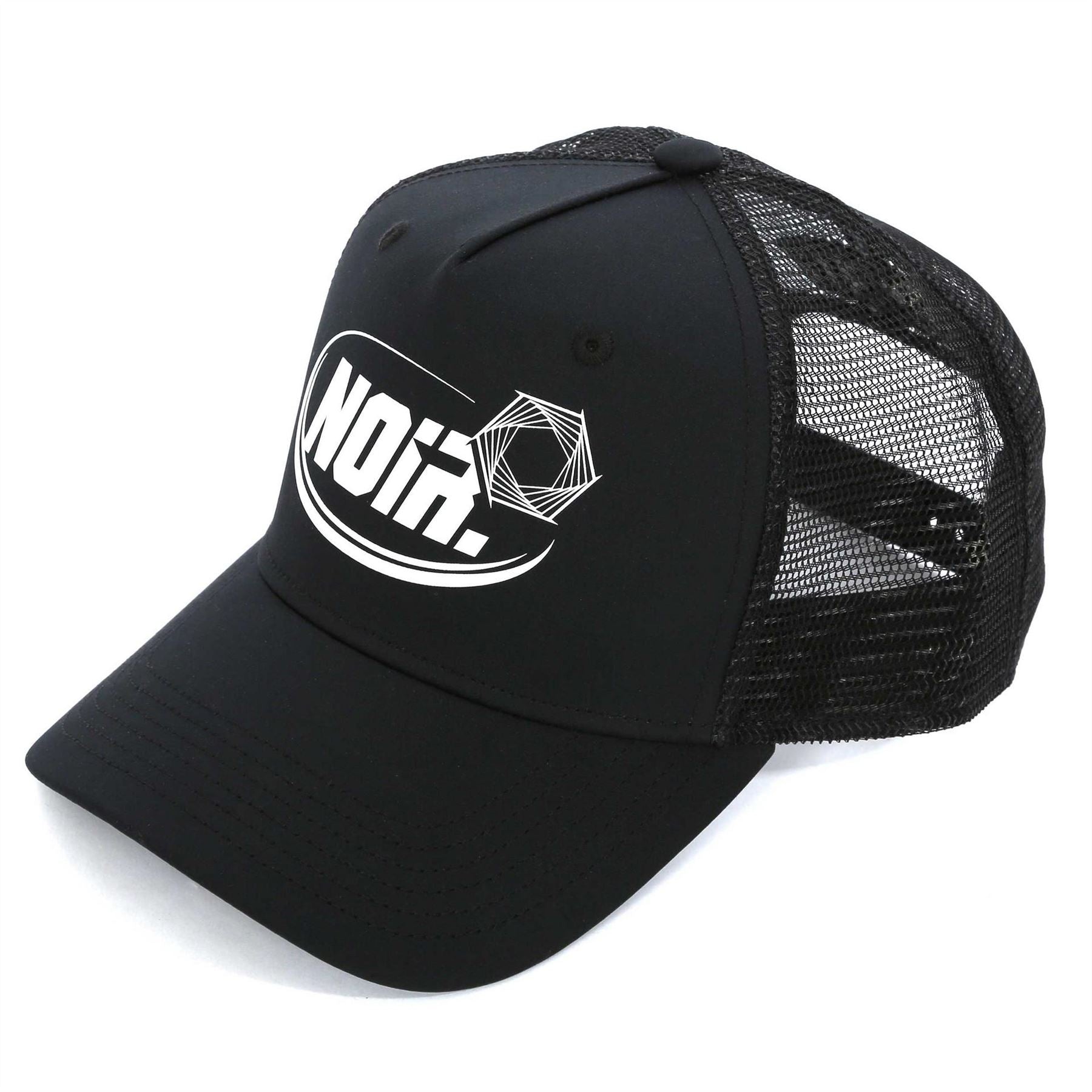 Societe Noir Text Graphic Logo Trucker Cap
