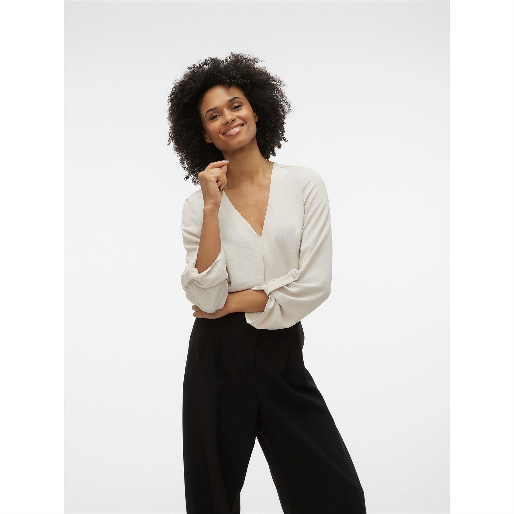 Vero Moda V-Neck Long Sleeve Blouse