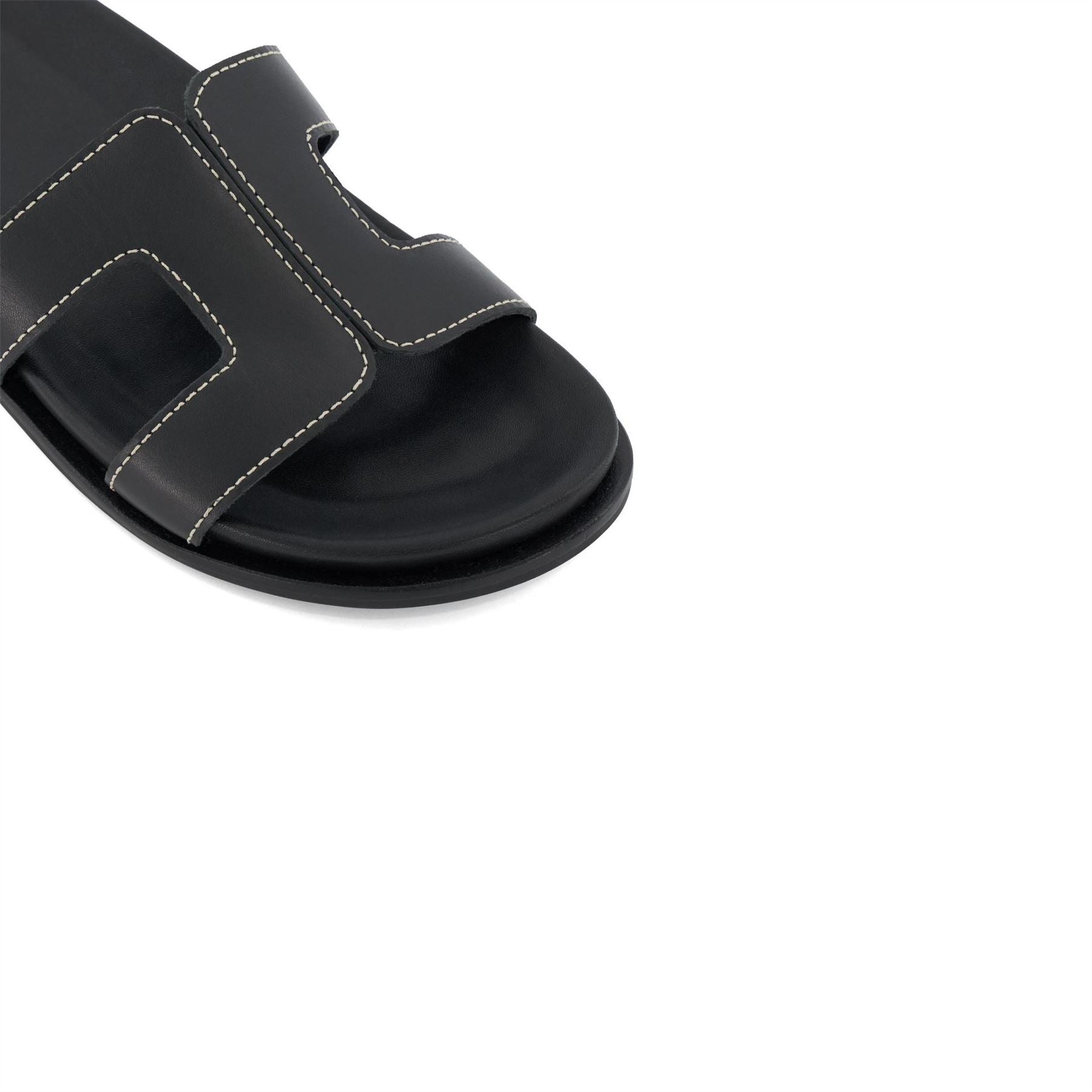 Dune London Lo Loupa Open Toe Flat Slides Sandals