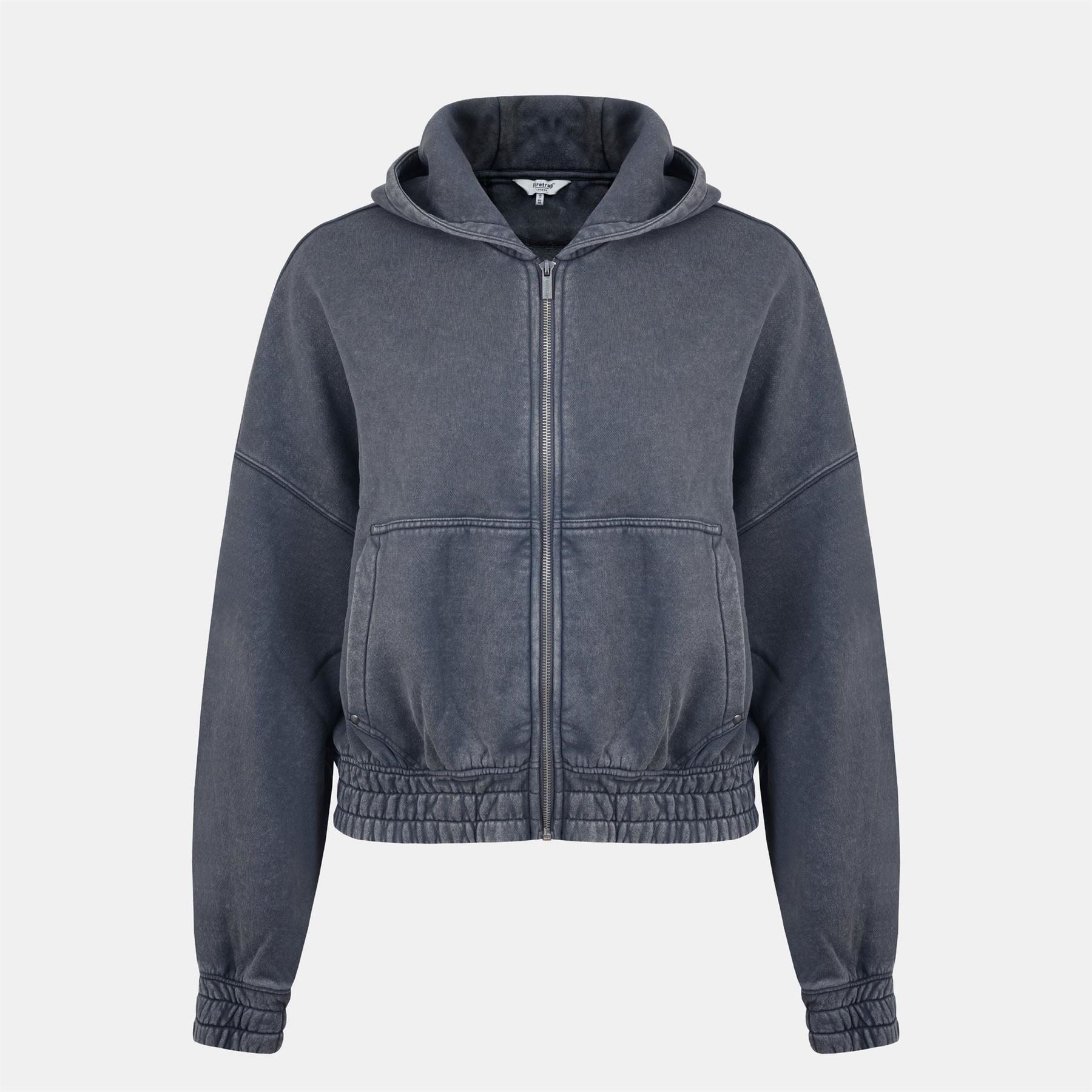 Firetrap Washed Full Zipper Jacket with Front Zipper Pocket