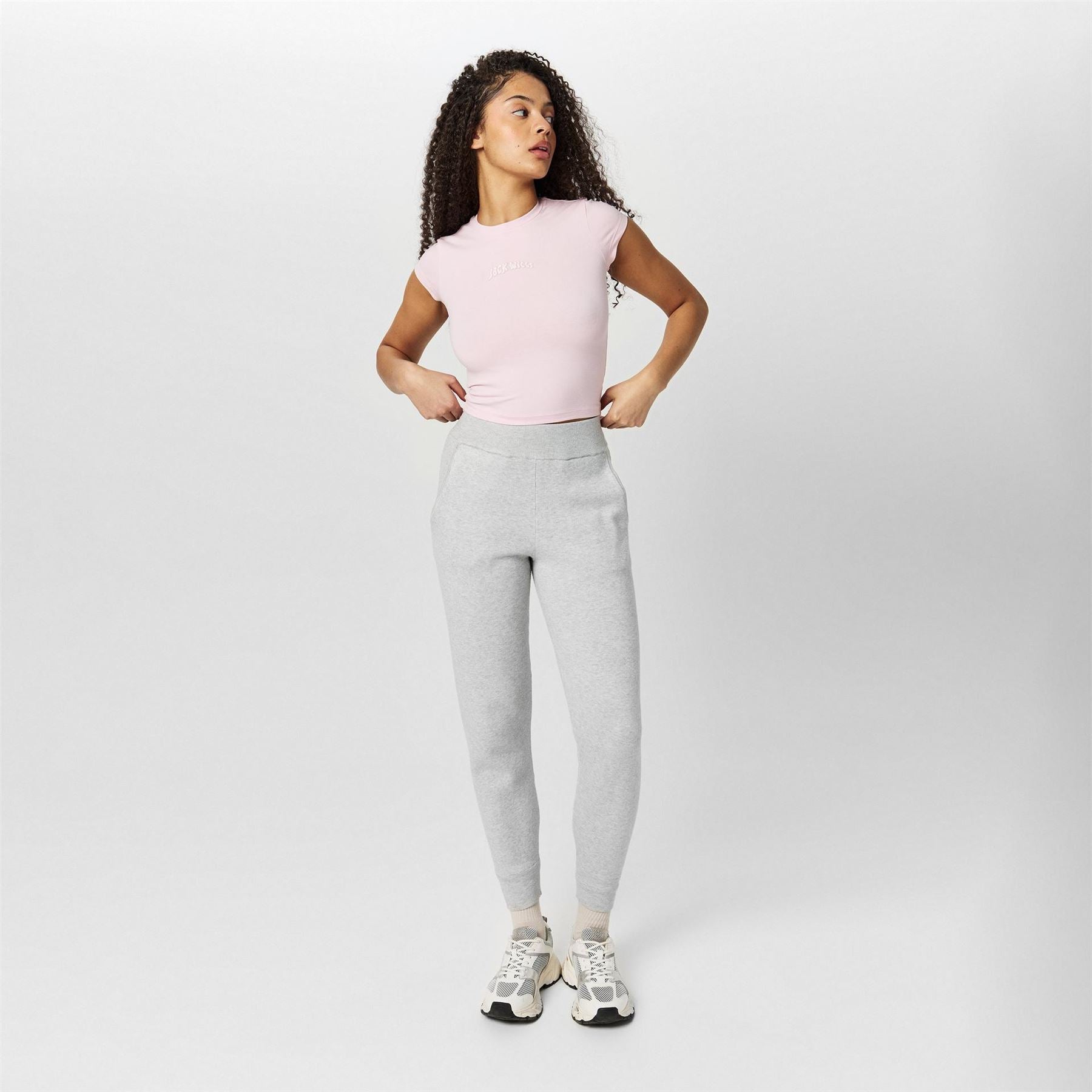 Jack Wills Cropped Slim Fit Lettering T-Shirt