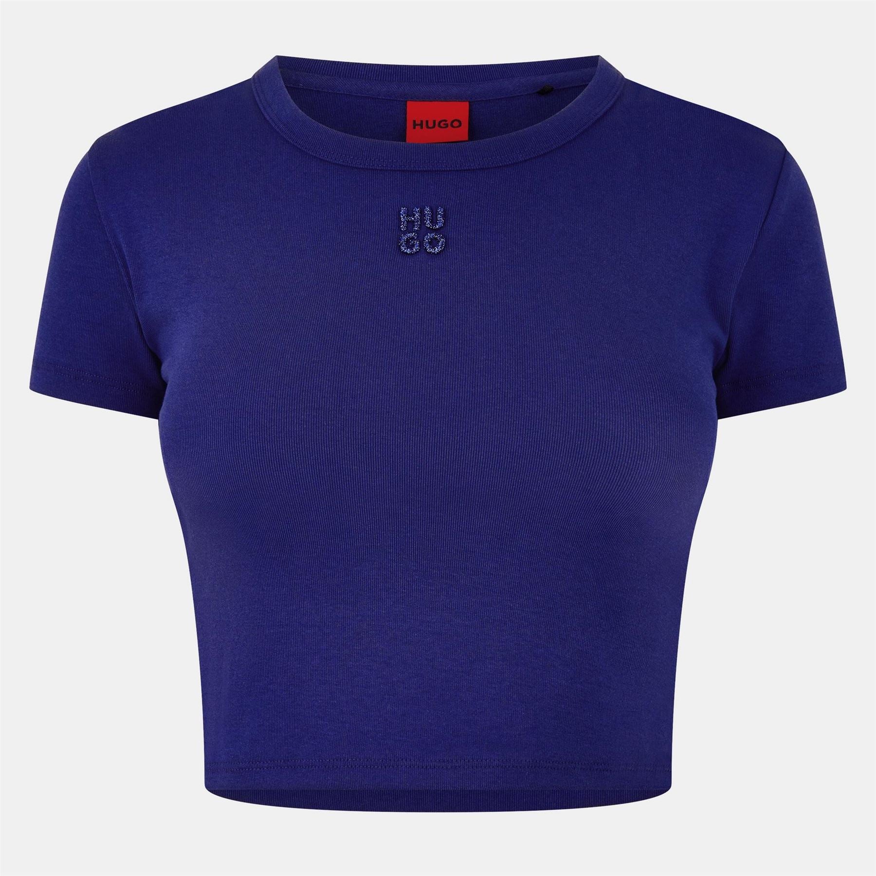 Hugo Cropped Crew Neck Regular Fit T-Shirt