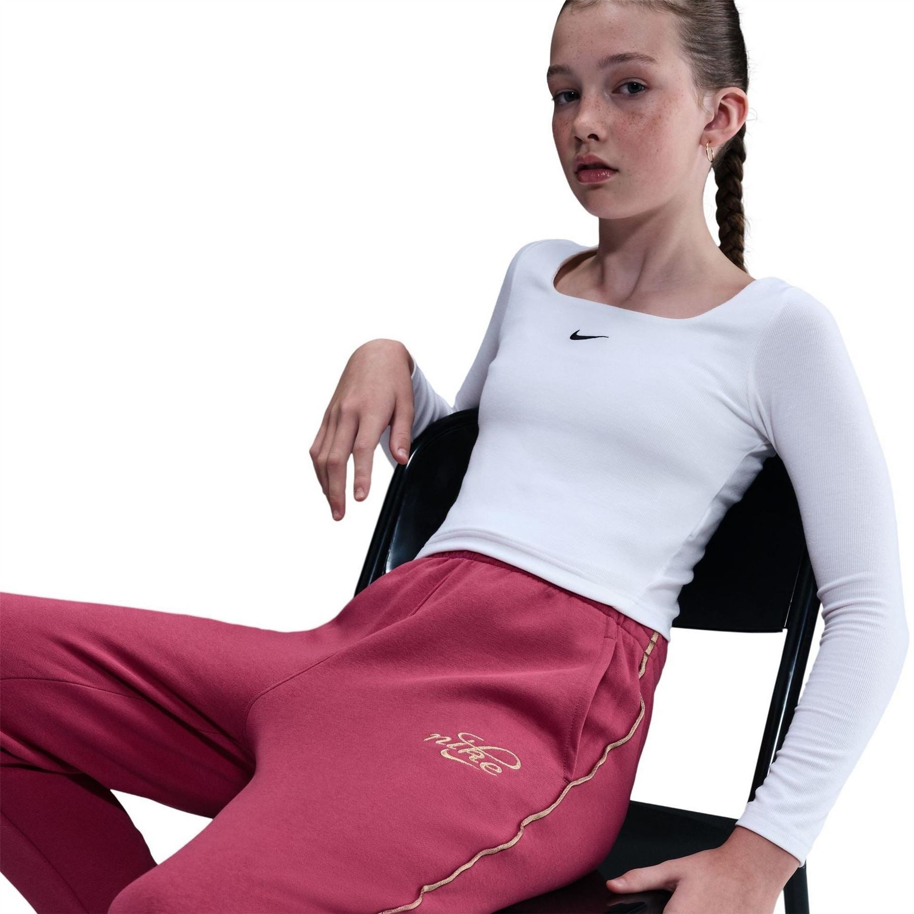 Nike Solid Patterned Side Stripe Joggers