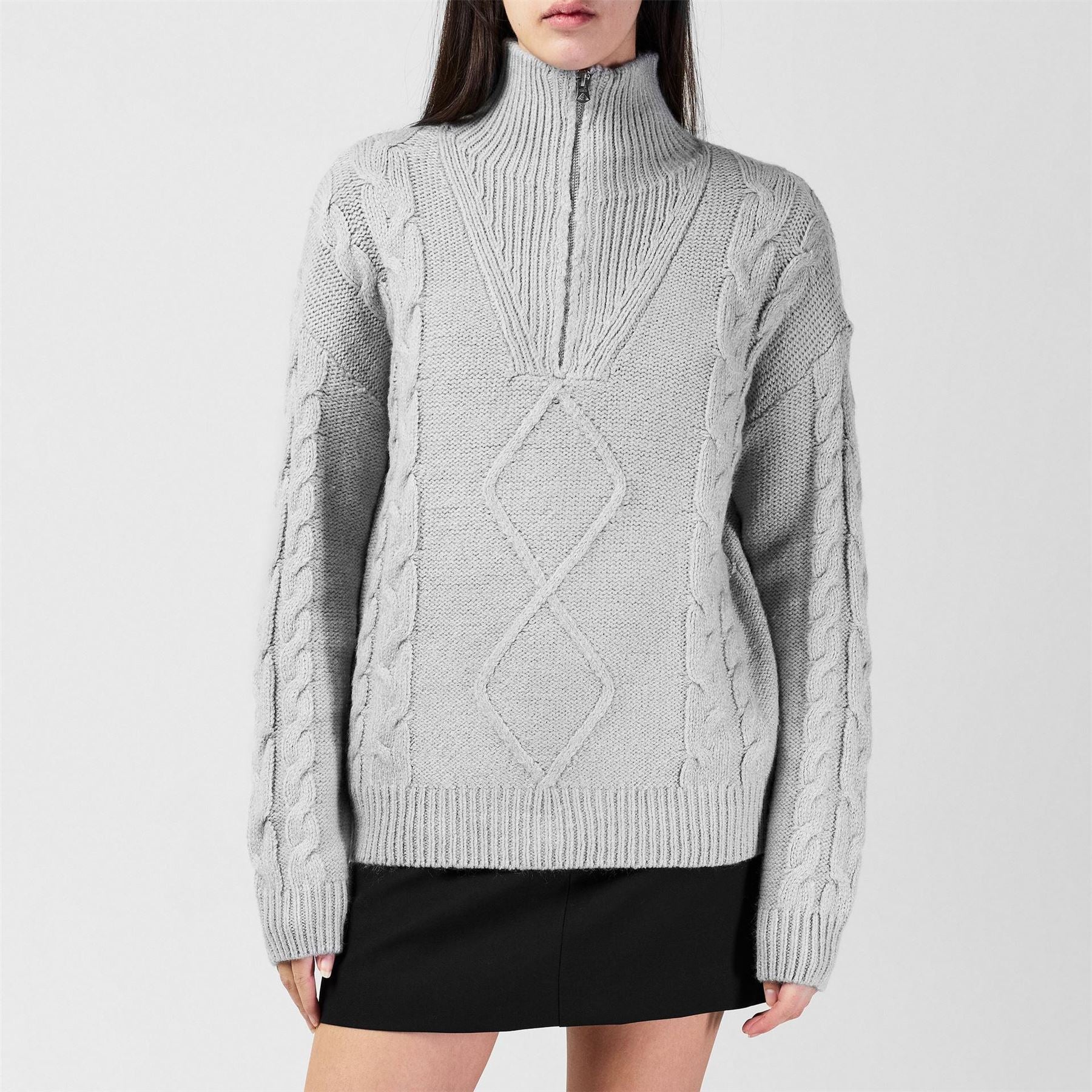 SoulCal Cable Quarter Zip Knitted Top