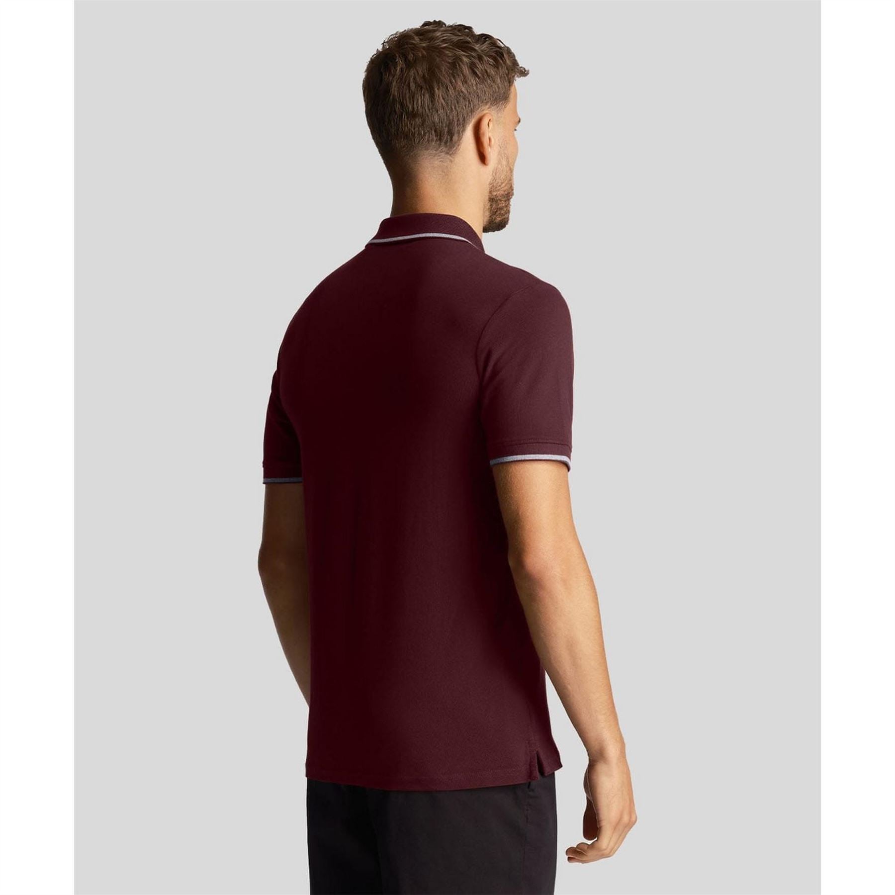 Lyle and Scott Ordinate Print Tipped Polo Shirt