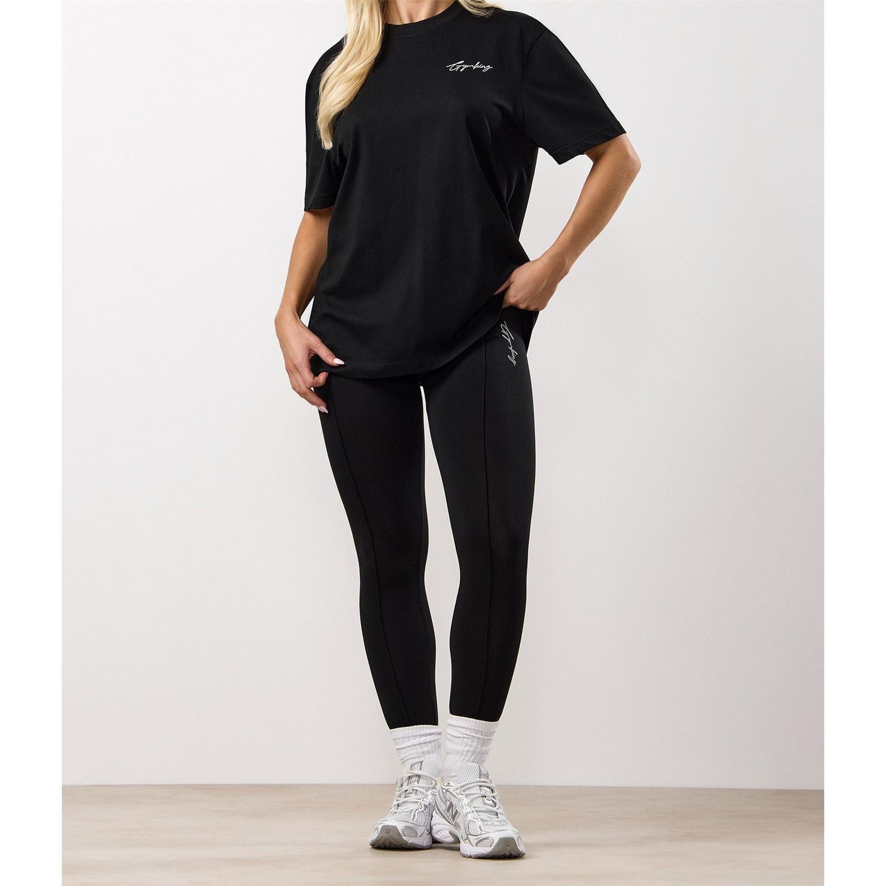 Gym King Signature Print Crew Neck Boyfriend T-Shirt