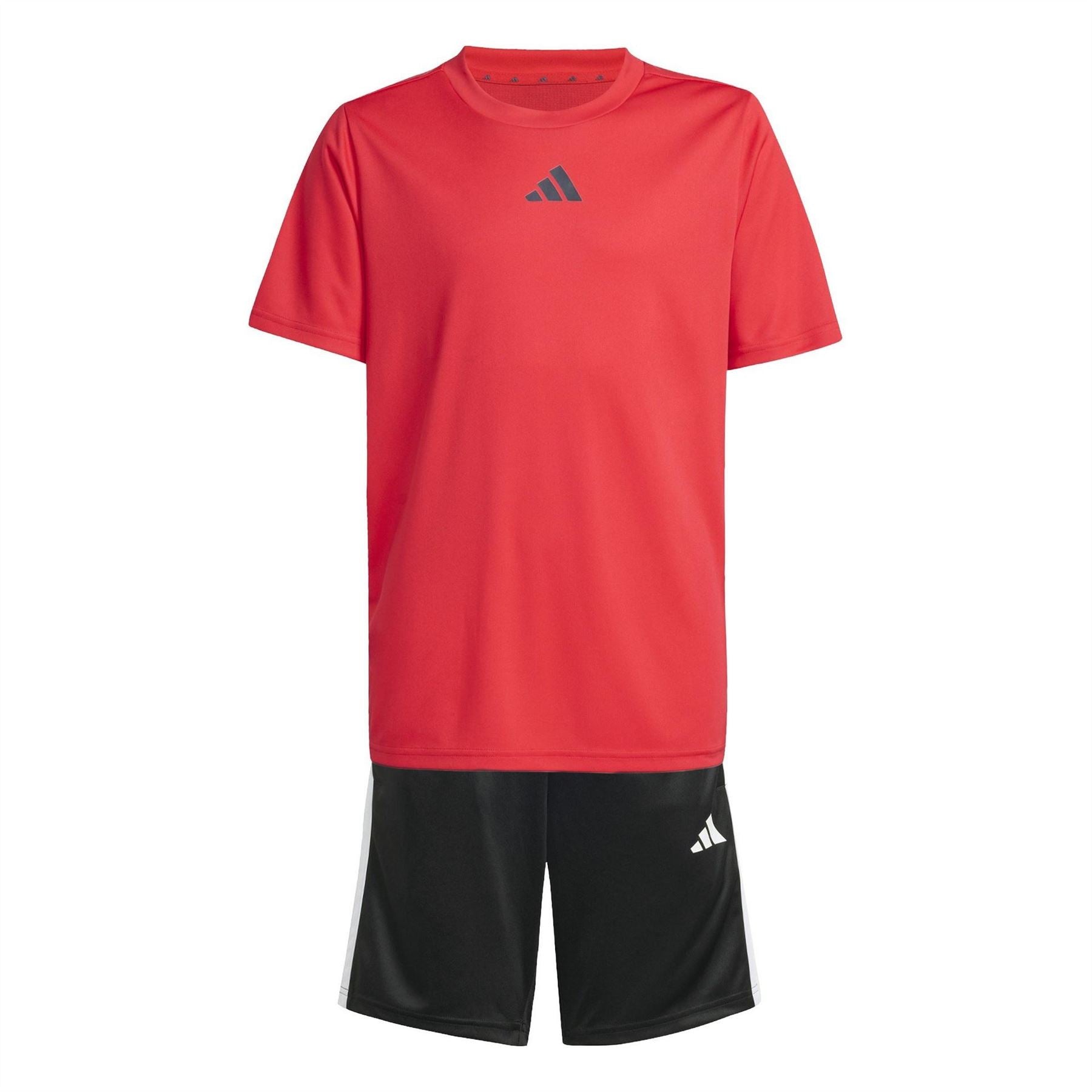 adidas Train Essentials 3 Stripes T-Shirt Set Juniors
