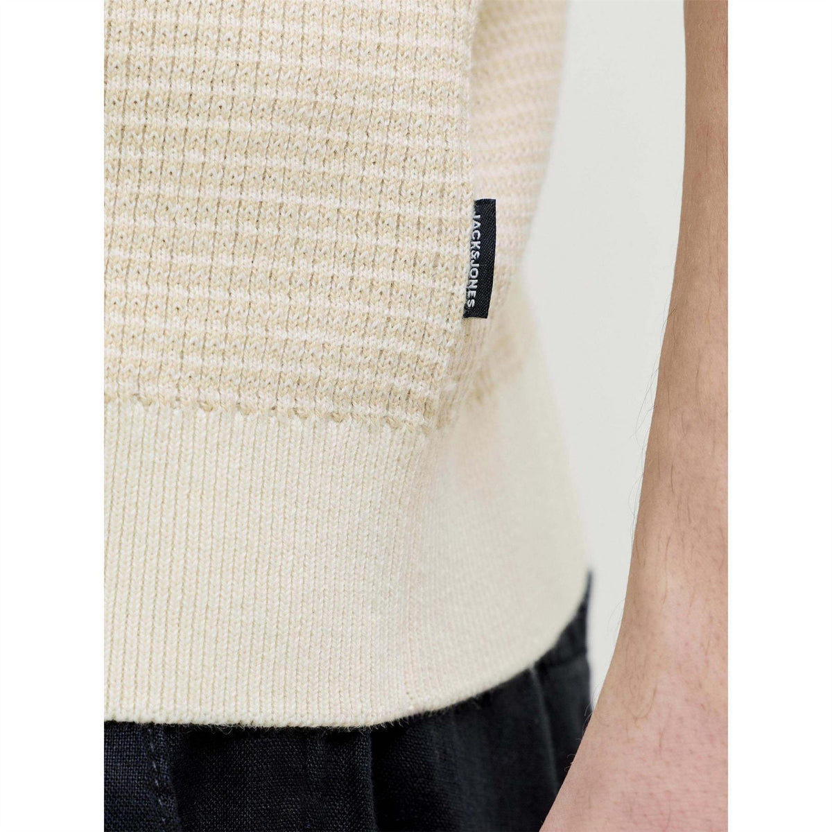 Jack and Jones Jprblahudson Knit Split Short Sleeve Cotton T-Shirt