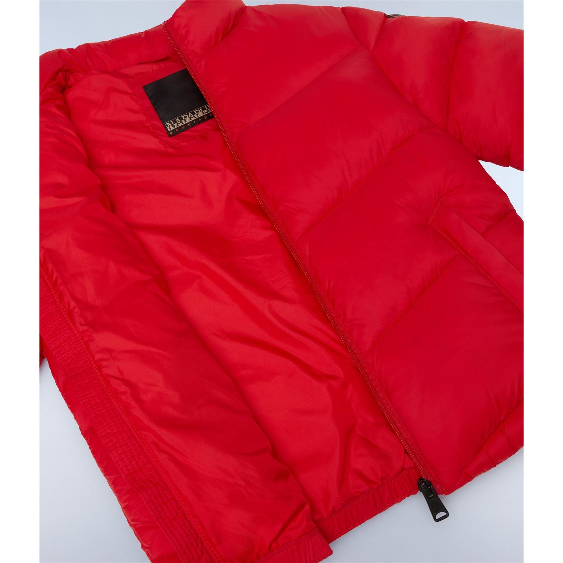 Napapijri Solid Patterned High Neck Puffer Coat