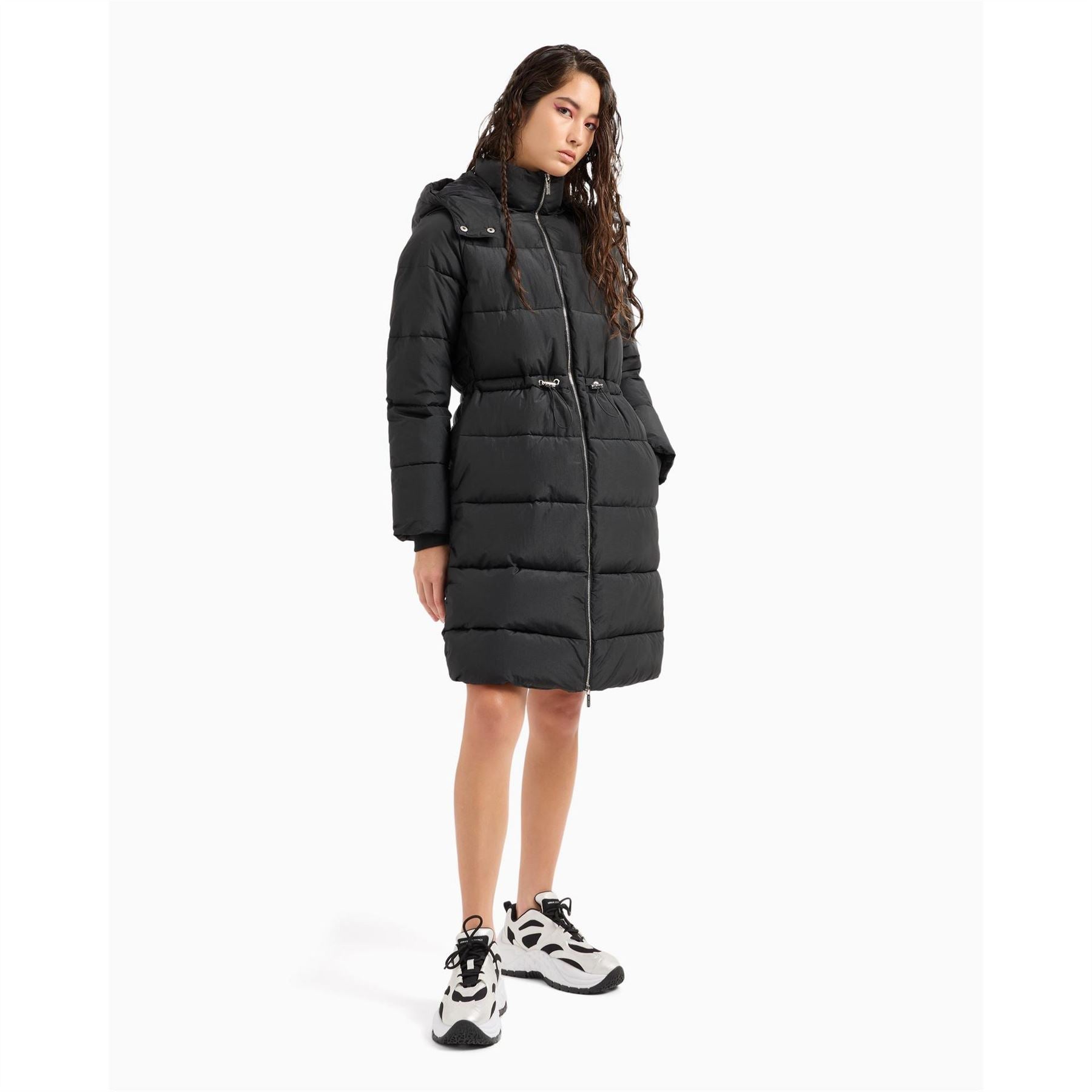 Armani Exchange Exchange Hooded Regular Fit Caban Coat