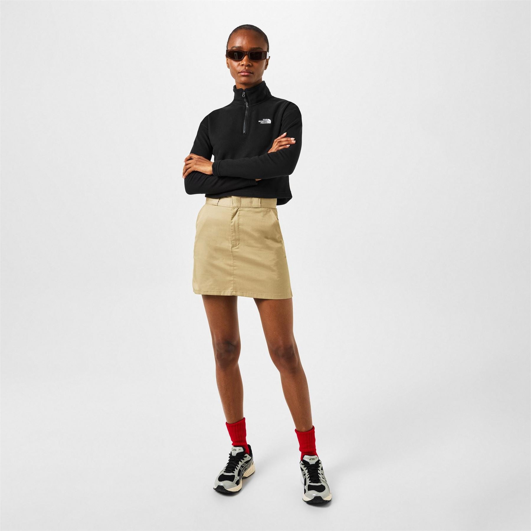 The North Face Glacier Quarter Zip Crop Fleece Top