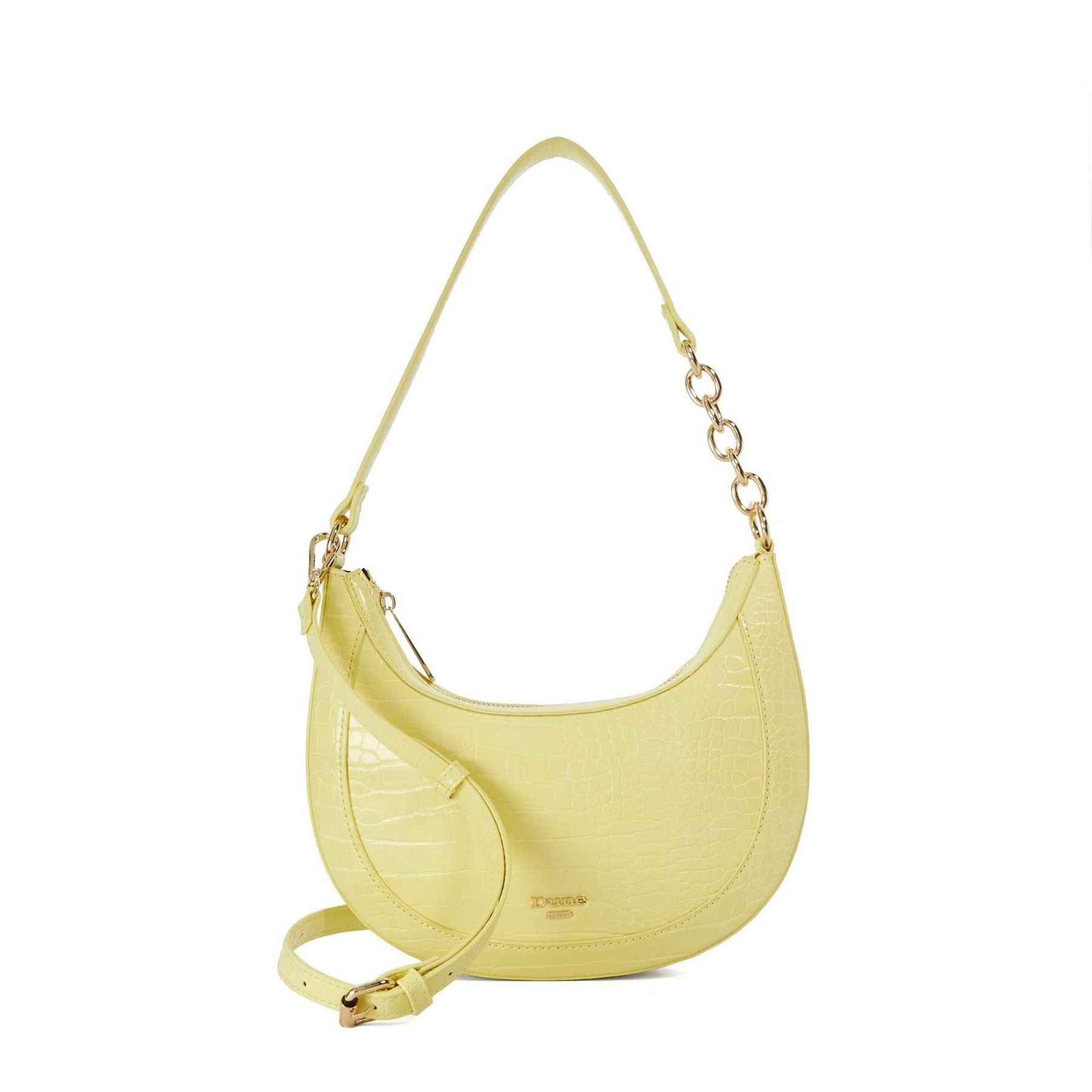 Dune London Diversion Marble Patterned Crescent Hobo Bag