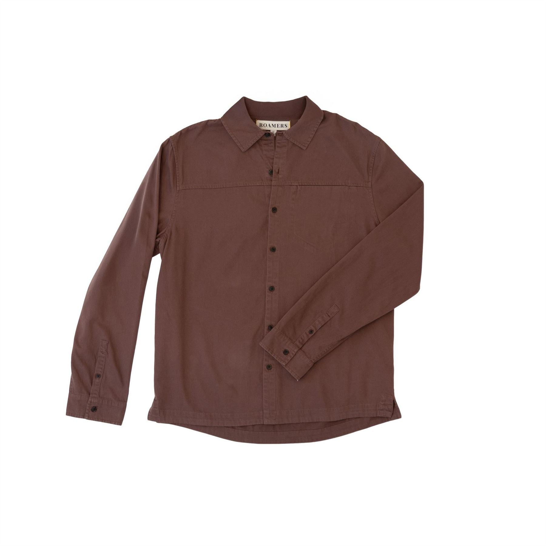 Roamers and Seekers Collared Neck Long Sleeve Shirt with Chest Pocket