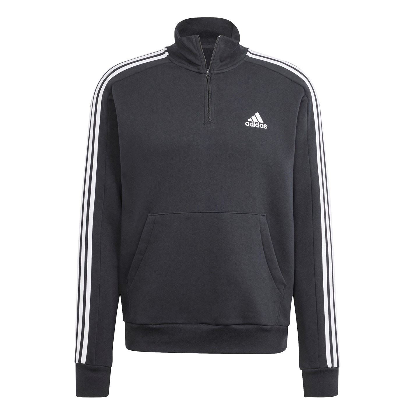 adidas Mens 3 Stripe Zip Top