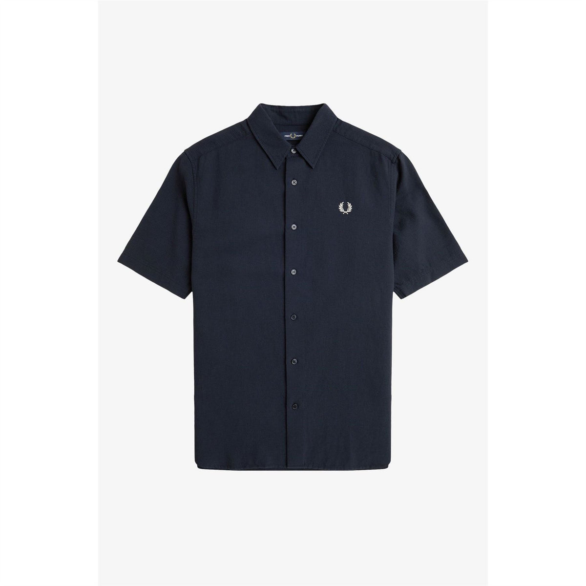 Fred Perry Seersucker Short Sleeve Patterned Shirt