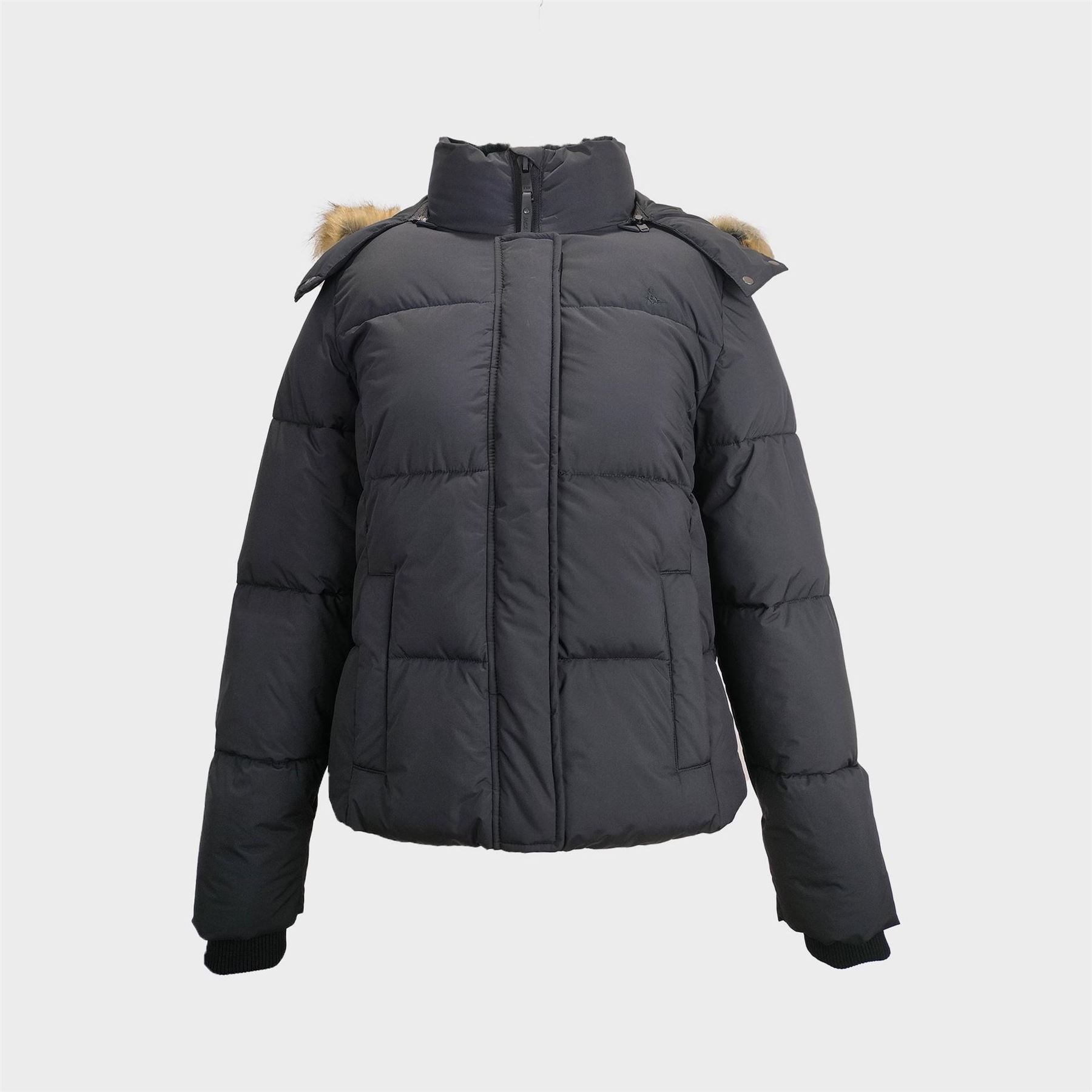 Jack Wills Riley Water Resistant Detachable Hood Short Puffer Jacket