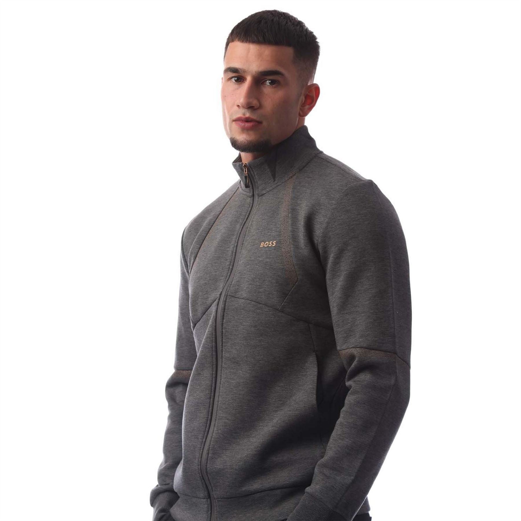 Boss Zip Neck Funnel Sweatshirt