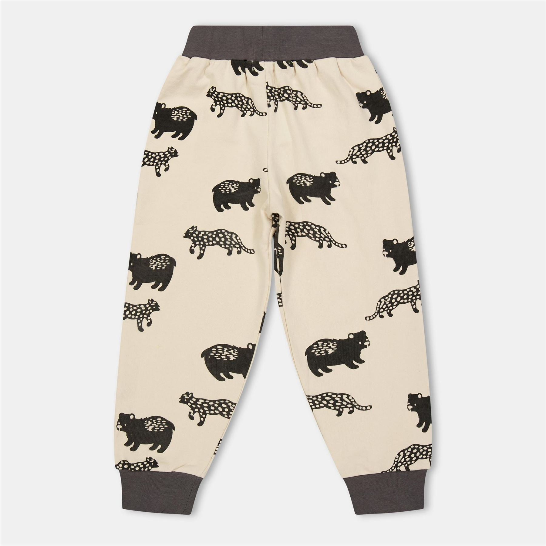 Lilly and Sid Leopard Patterned Ribbed Cuff Joggers