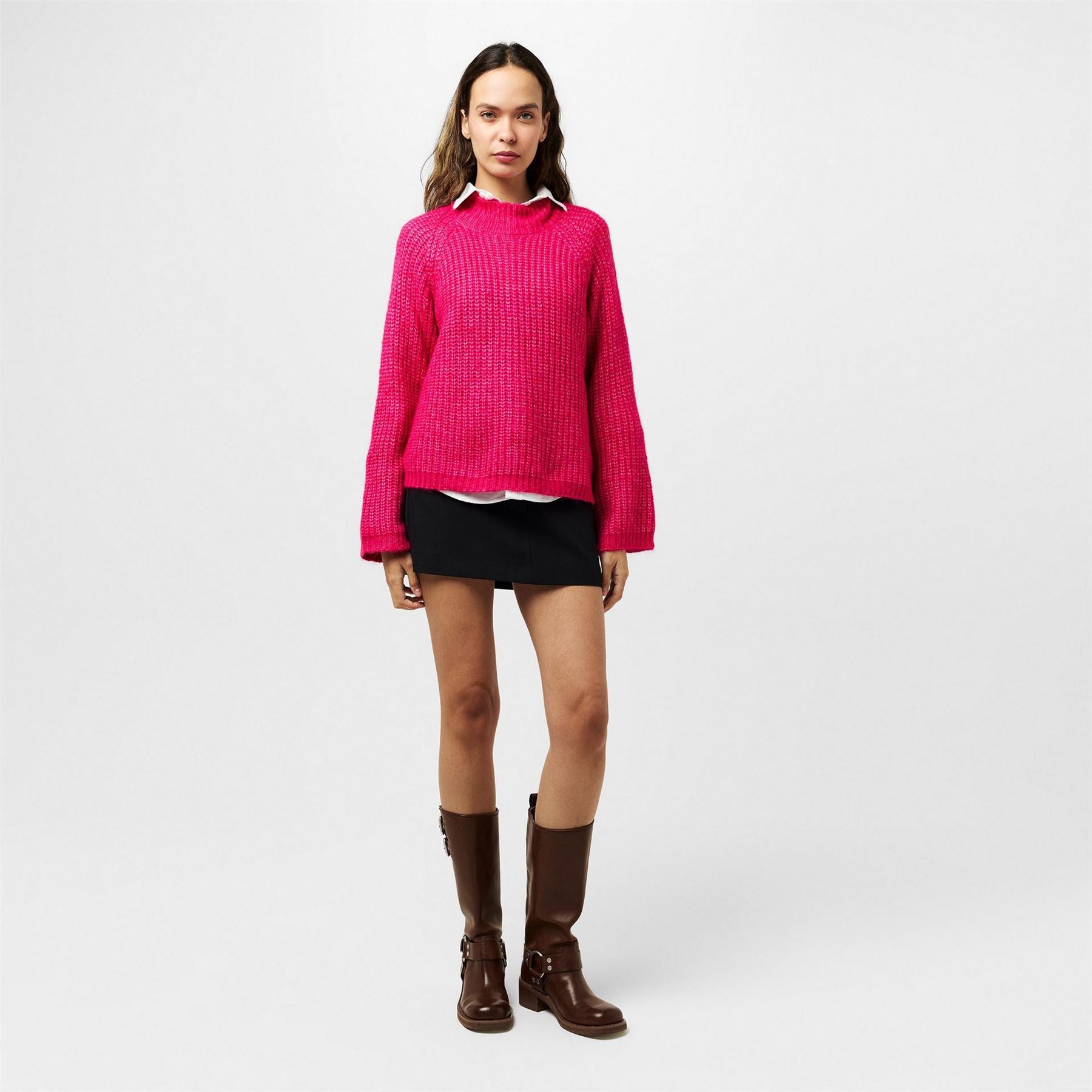 Pieces Relaxed Fit Hooded Long Sleeve Sweatshirt