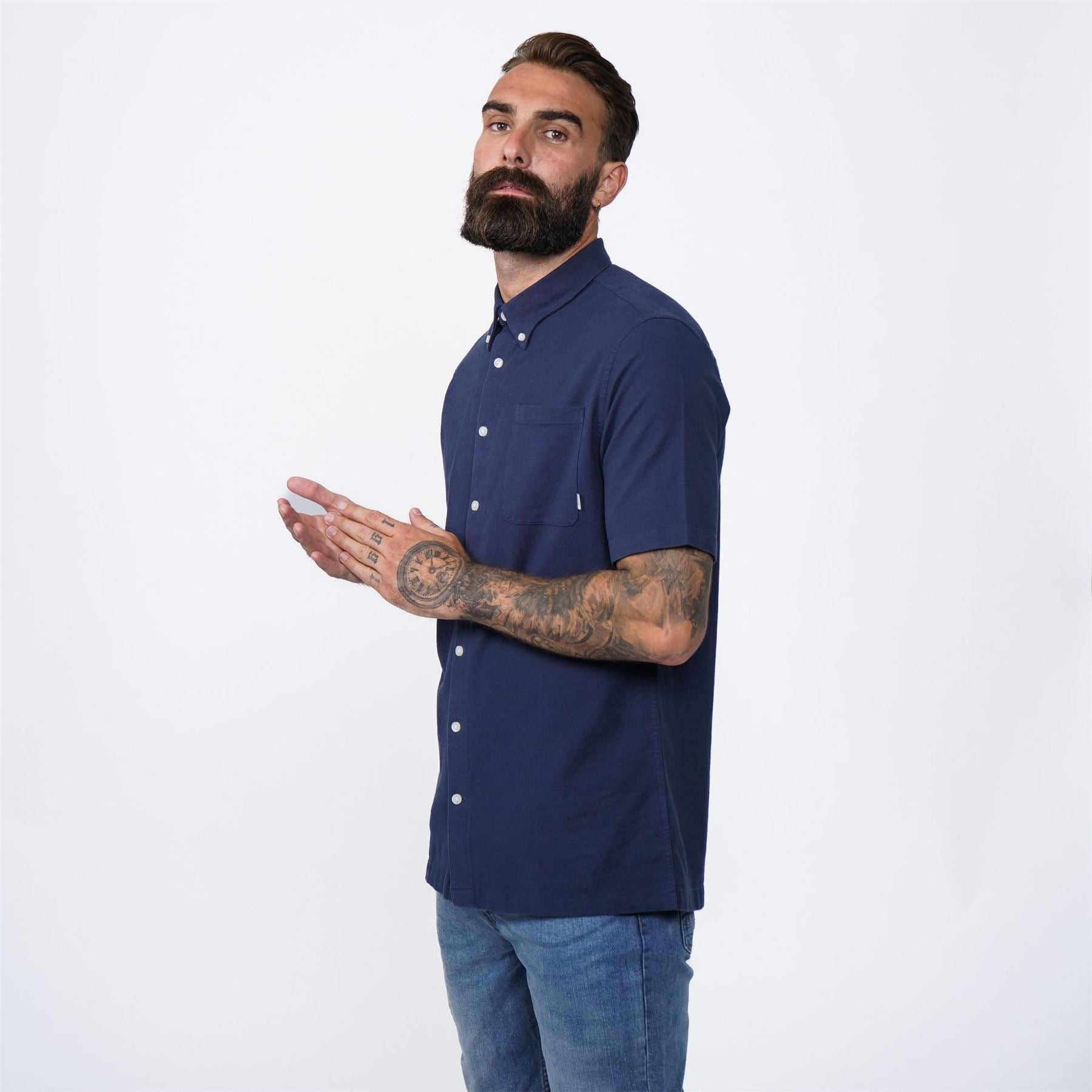 Firetrap Mens Classic Oxford Short Sleeve Shirt