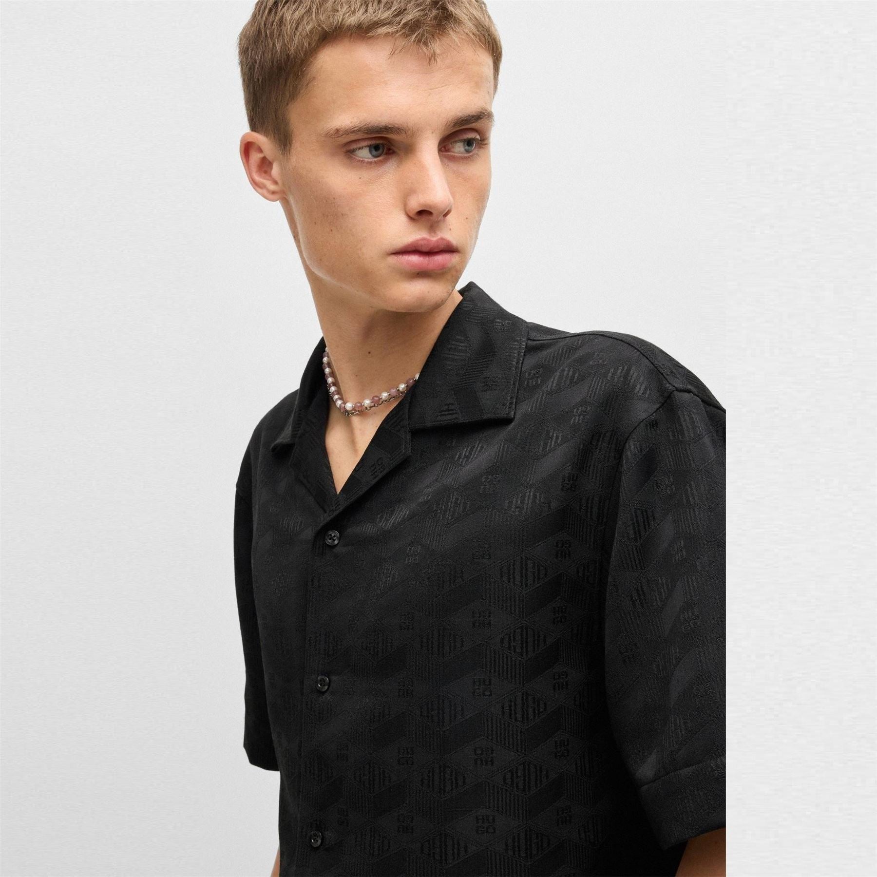 Hugo Espino Short Sleeve Patterned Shirt