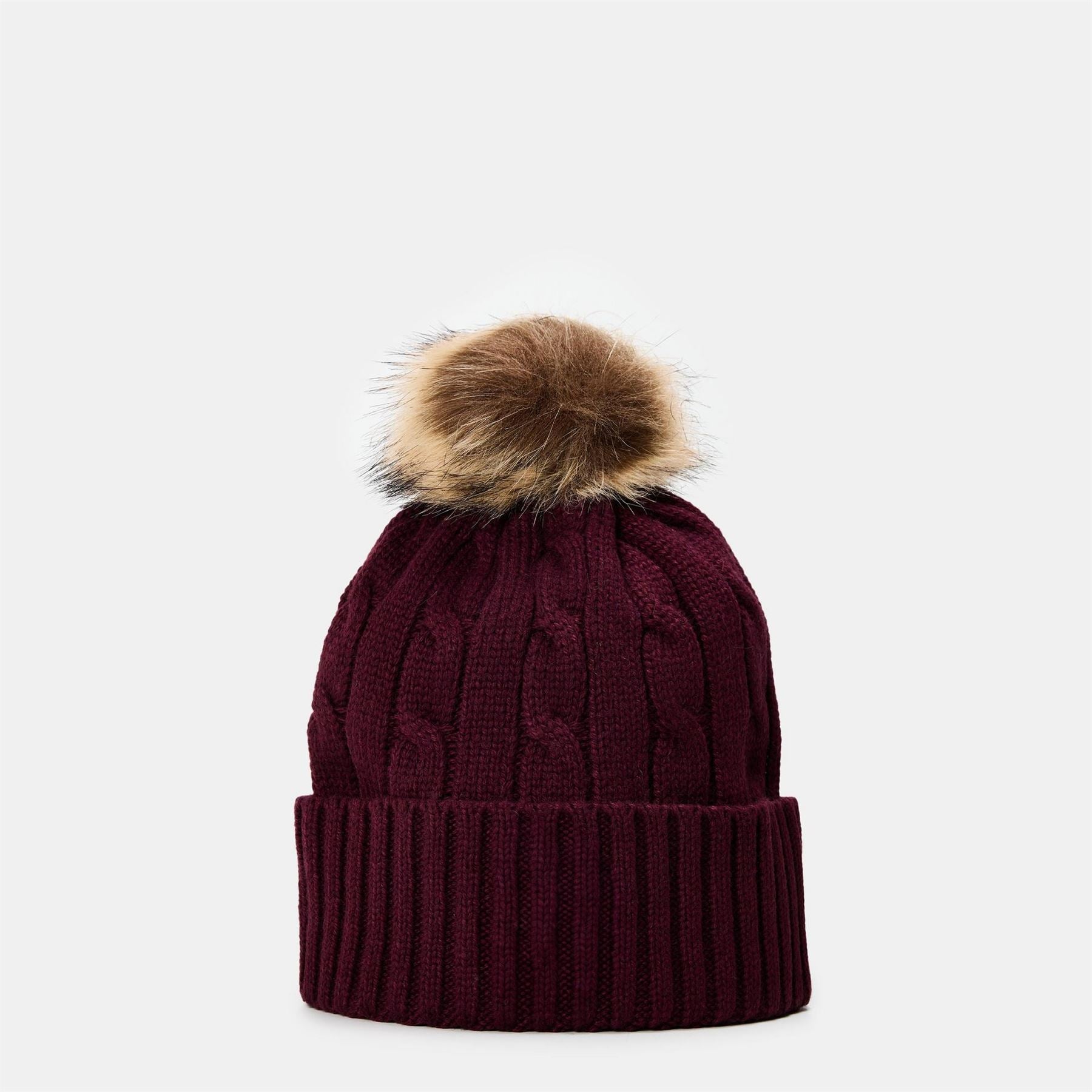 Lauren by Ralph Lauren Pom Cable Knit Beanie