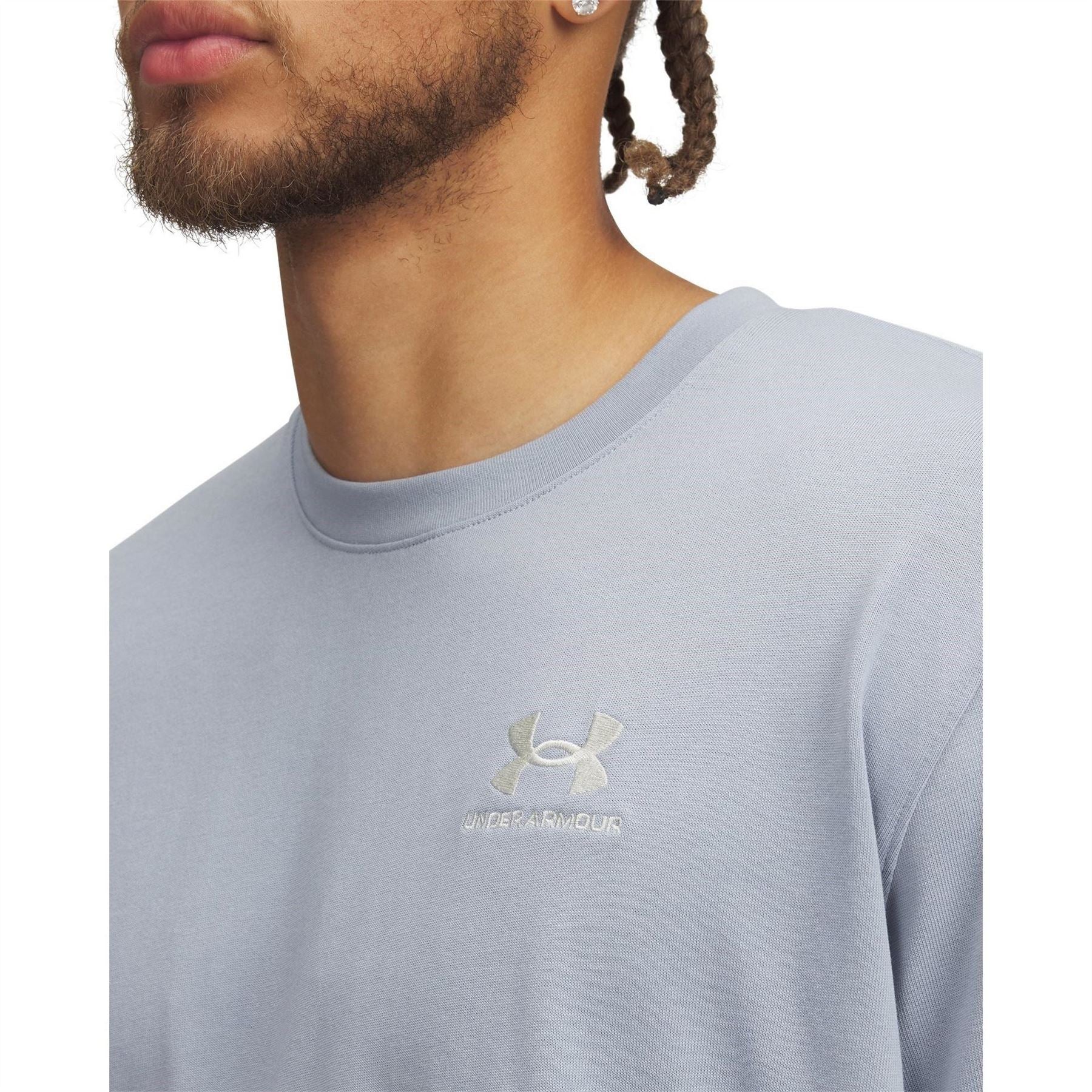 Under Armour Mens Logo Embroidered Heavyweight T-Shirt
