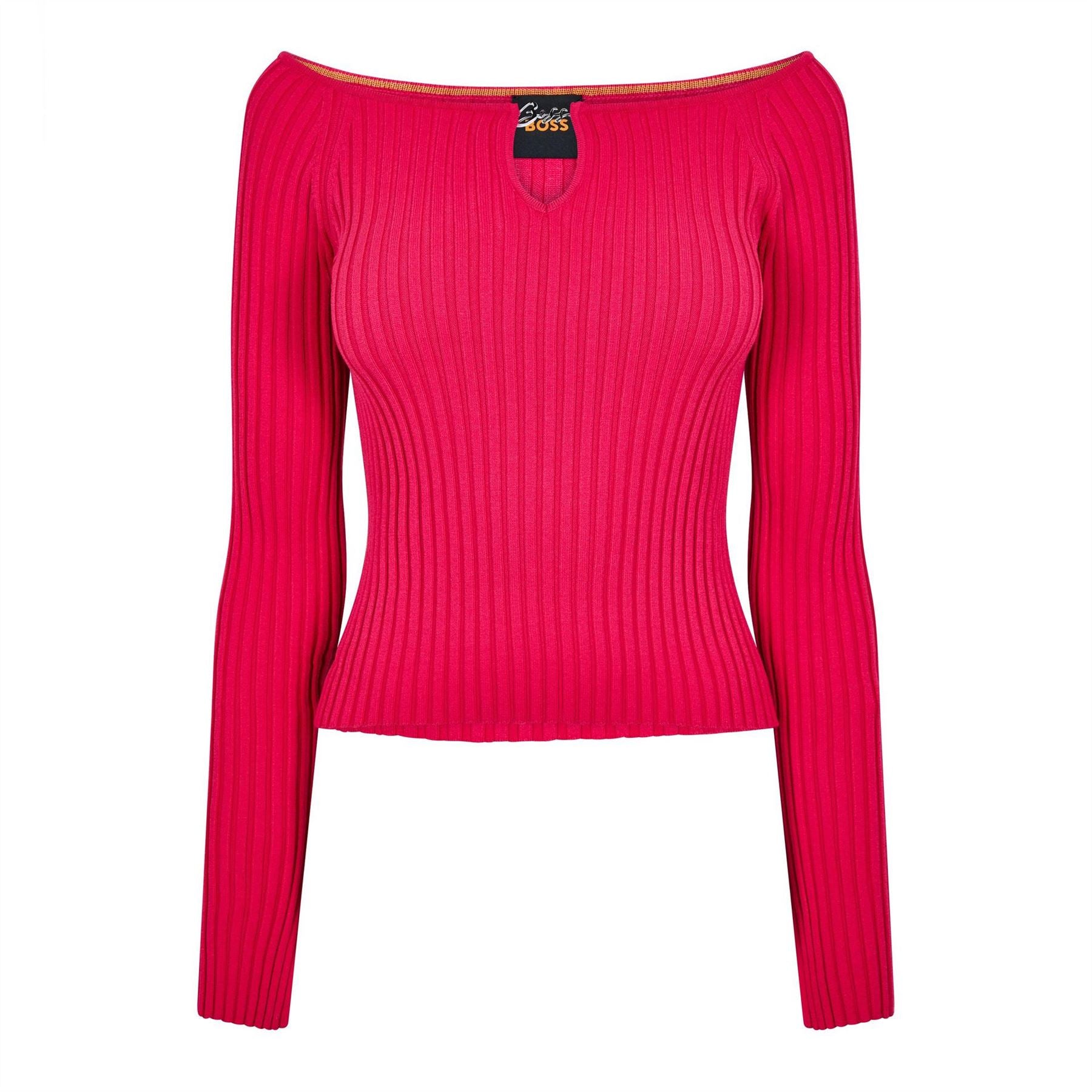 Boss Off-The-Shoulder Slim Fit Sweater