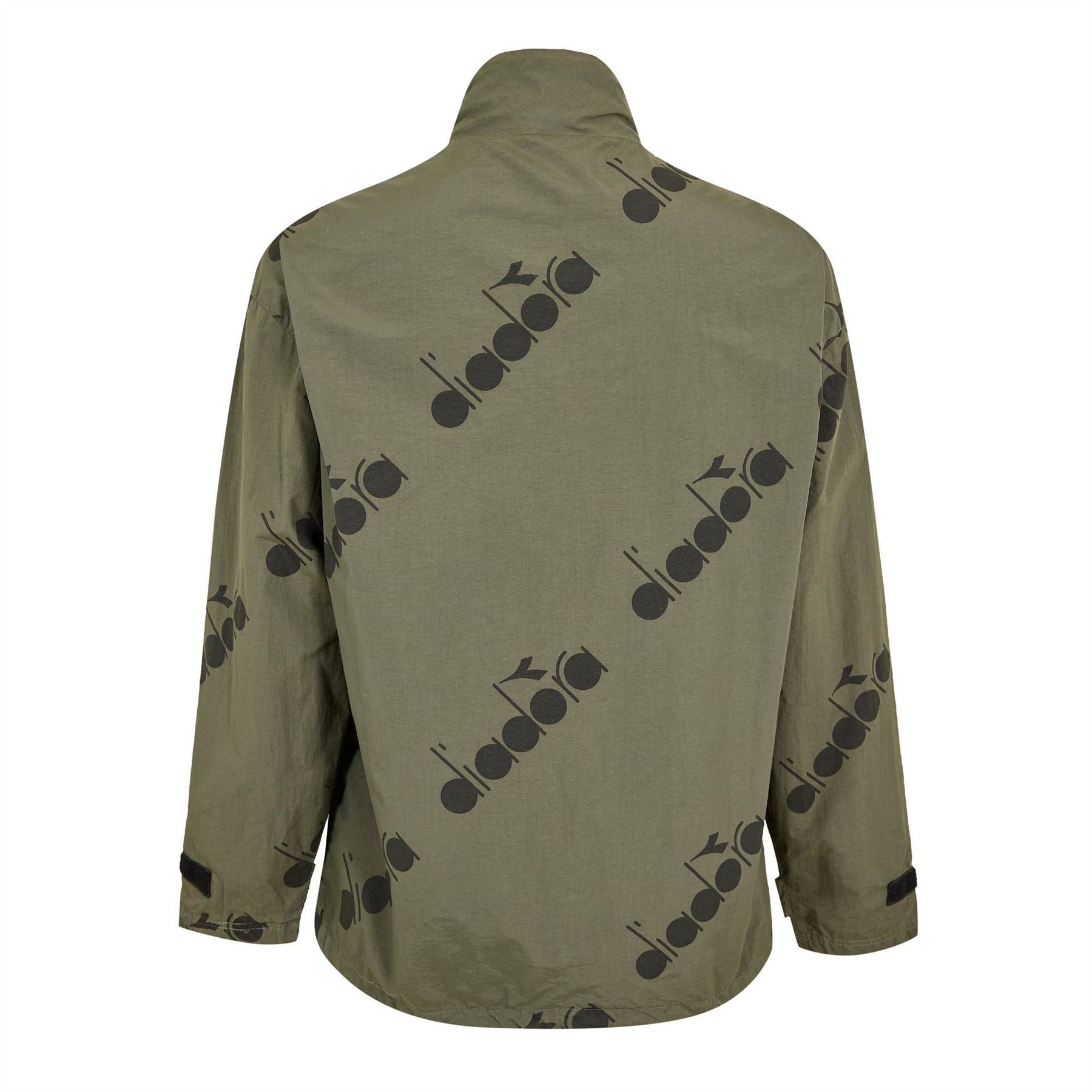 Diadora Lacoste Lettering Zip Neck High Collar Athletic Top