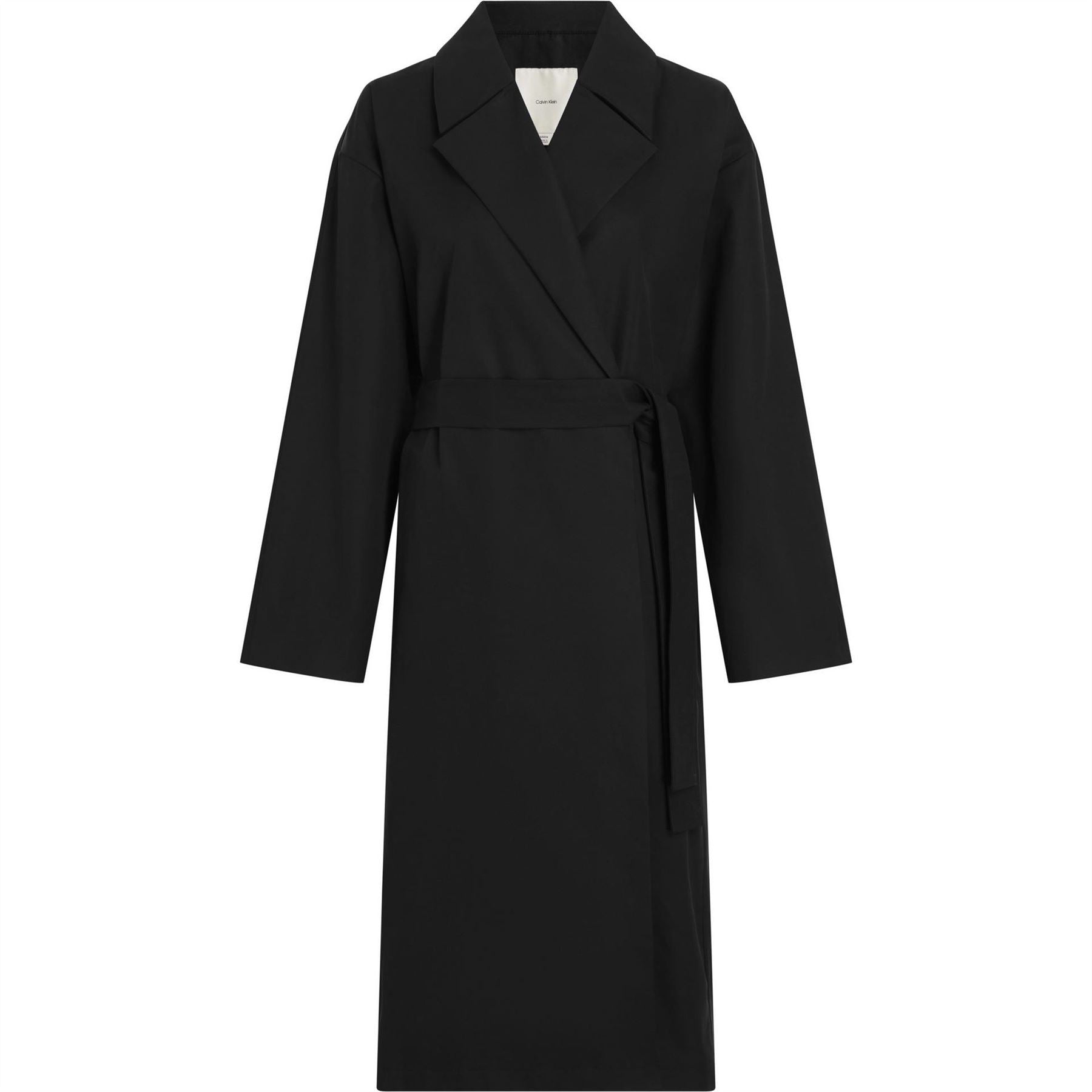 Calvin Klein Long Sleeve Cotton Trench Coat