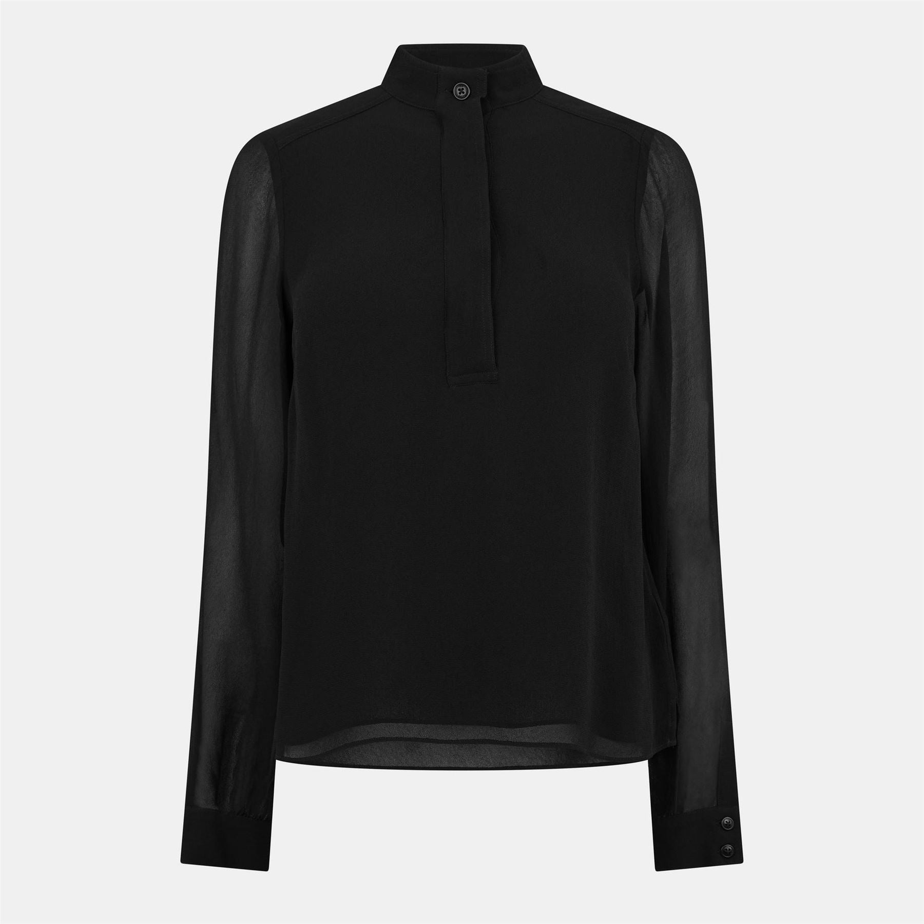 Ted Baker Relaxed Fit Band Collar Long Sleeve Cuff Shirt