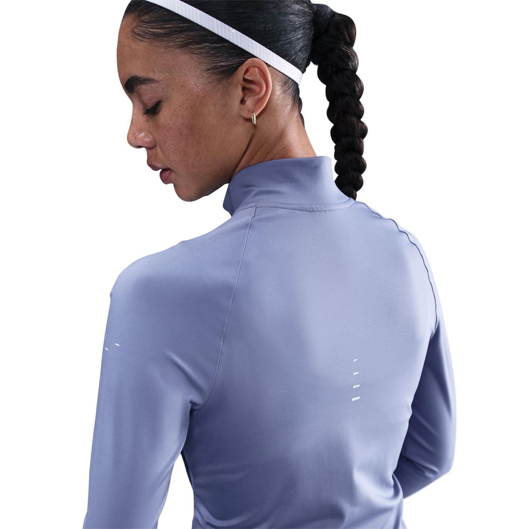 Nike Swift Reflective Accent Slim Fit Long Sleeve Thumb Hole Sleeve Top