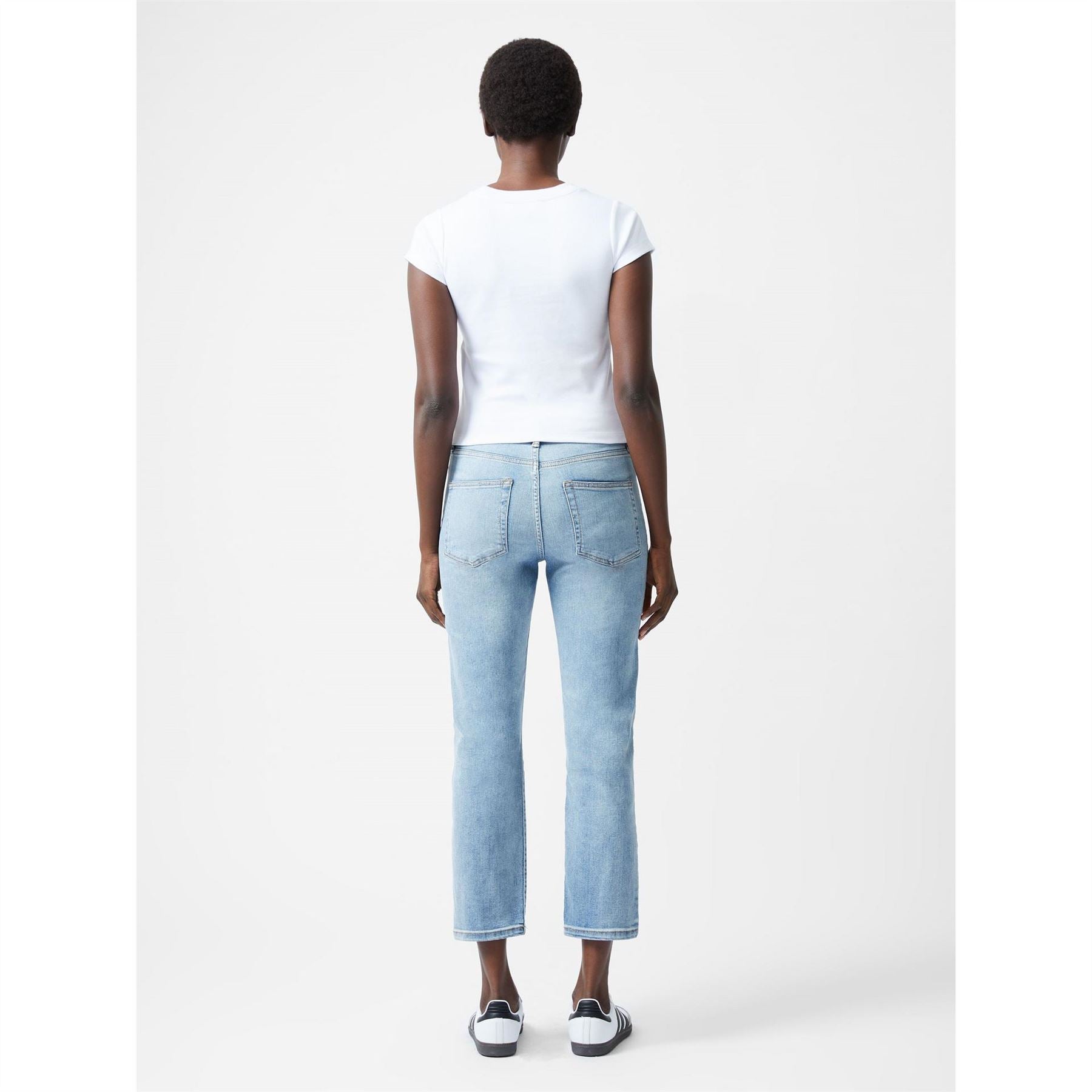 FCUK Cropped Crew Neck Short Sleeve T-Shirt