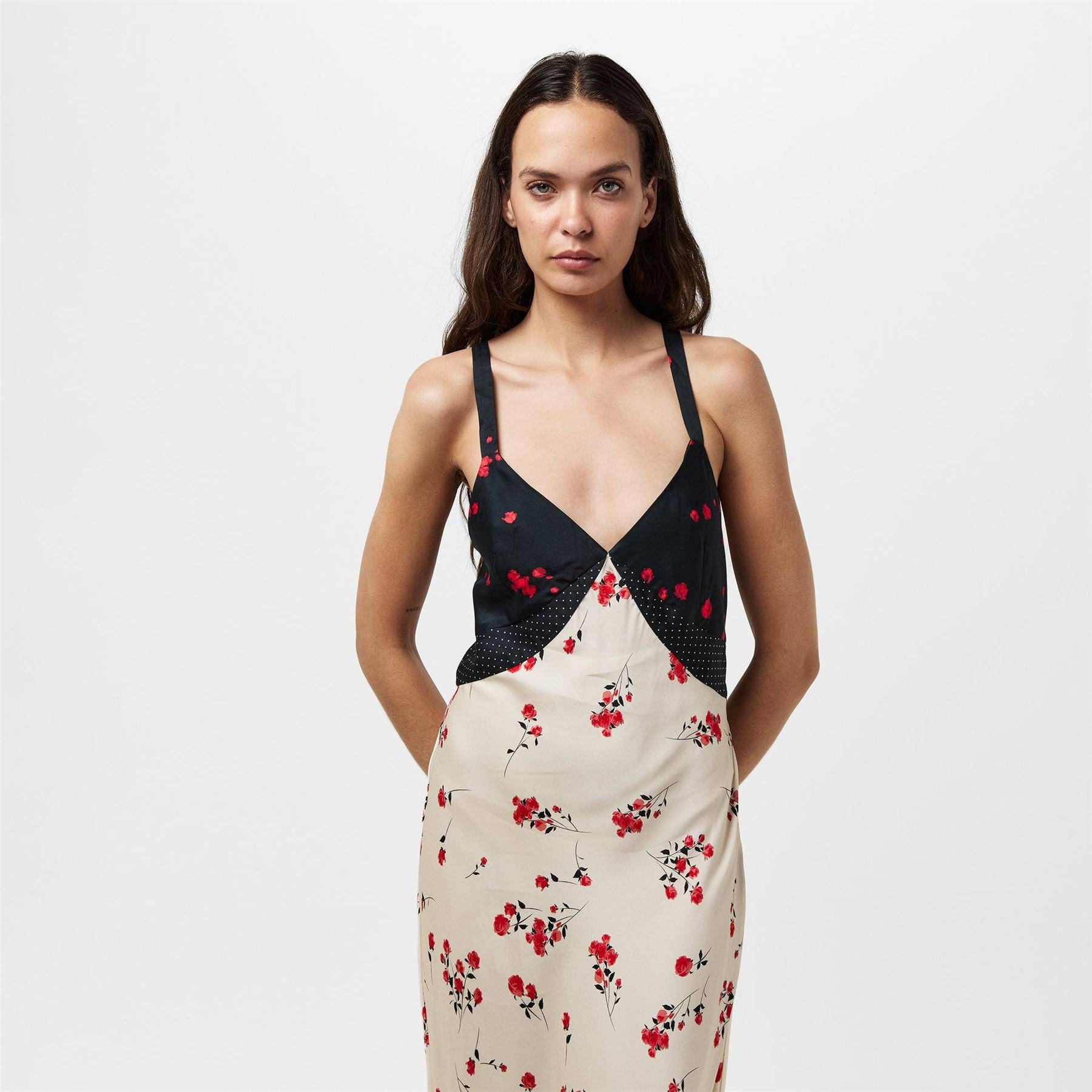 French Connection Ennis V-Neck Maxi Slip Dress