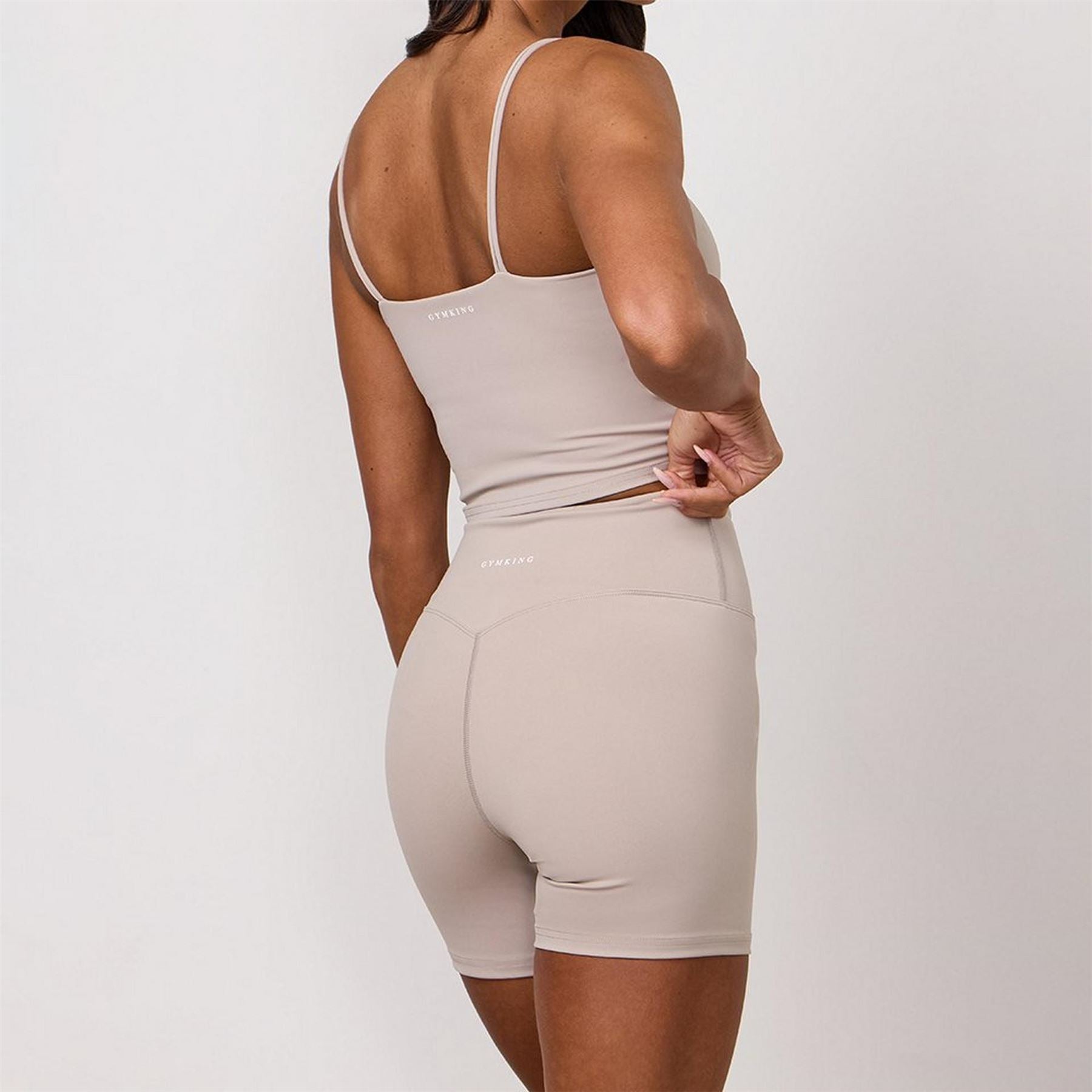 Gym King King 365 Long Line Tank   Taupe