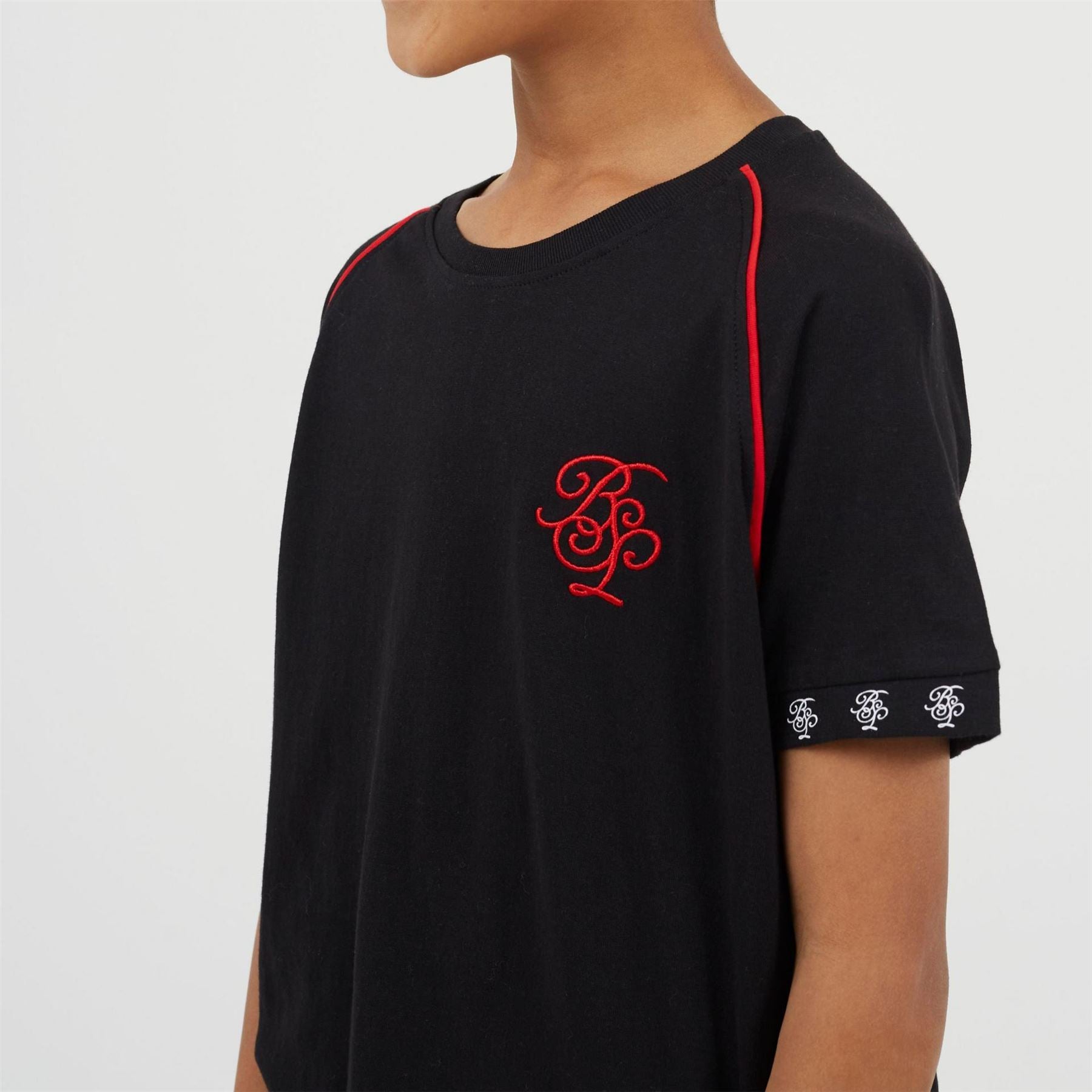 Brave Soul Embroidered Crew Neck Raglan Sleeve Baseball T-Shirt