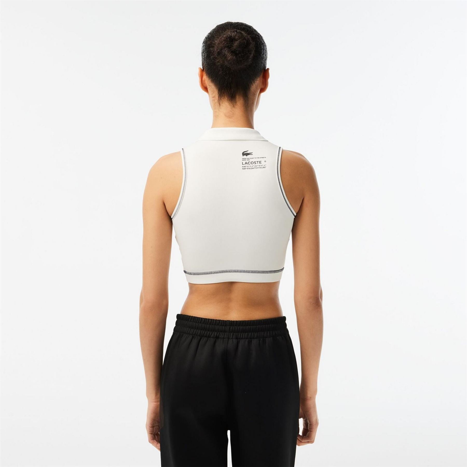 Lacoste Cropped V-Neck Sprt Slim Fit Shirt