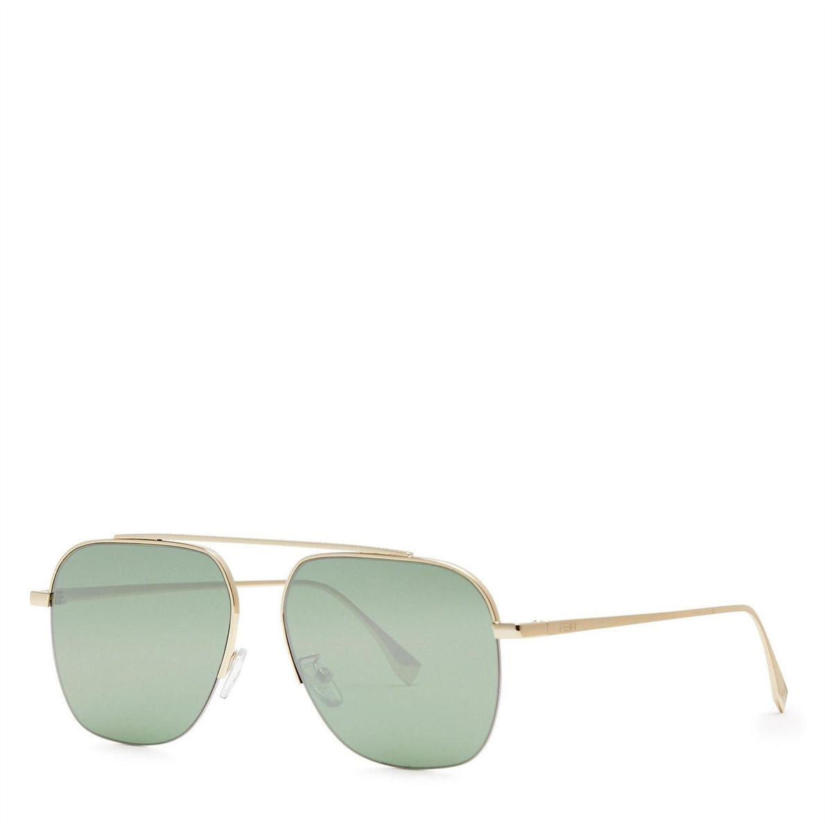 Fendi M Hexagonal Metal Aviator