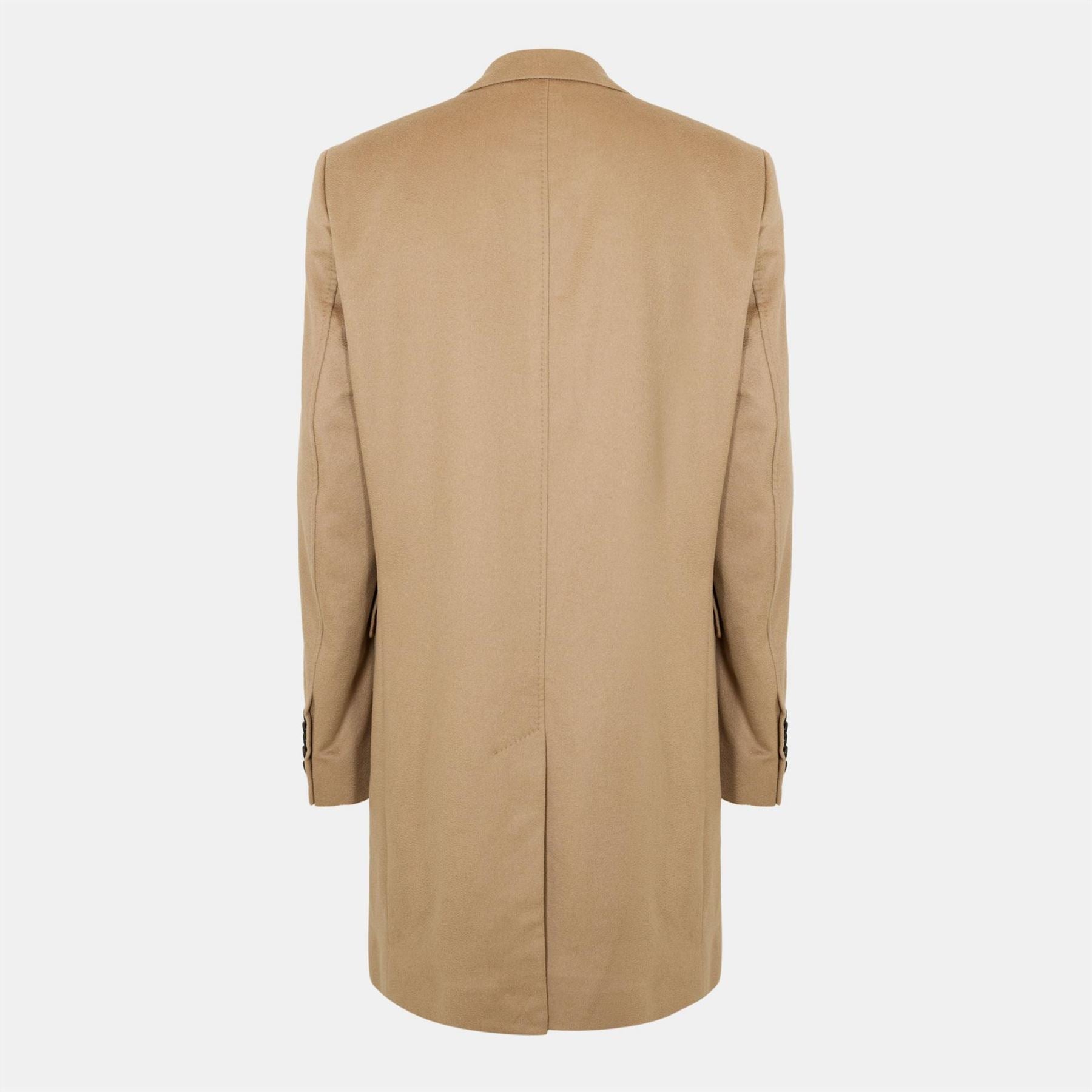 Boss Solid Patterned Notch Collared Trench Coat
