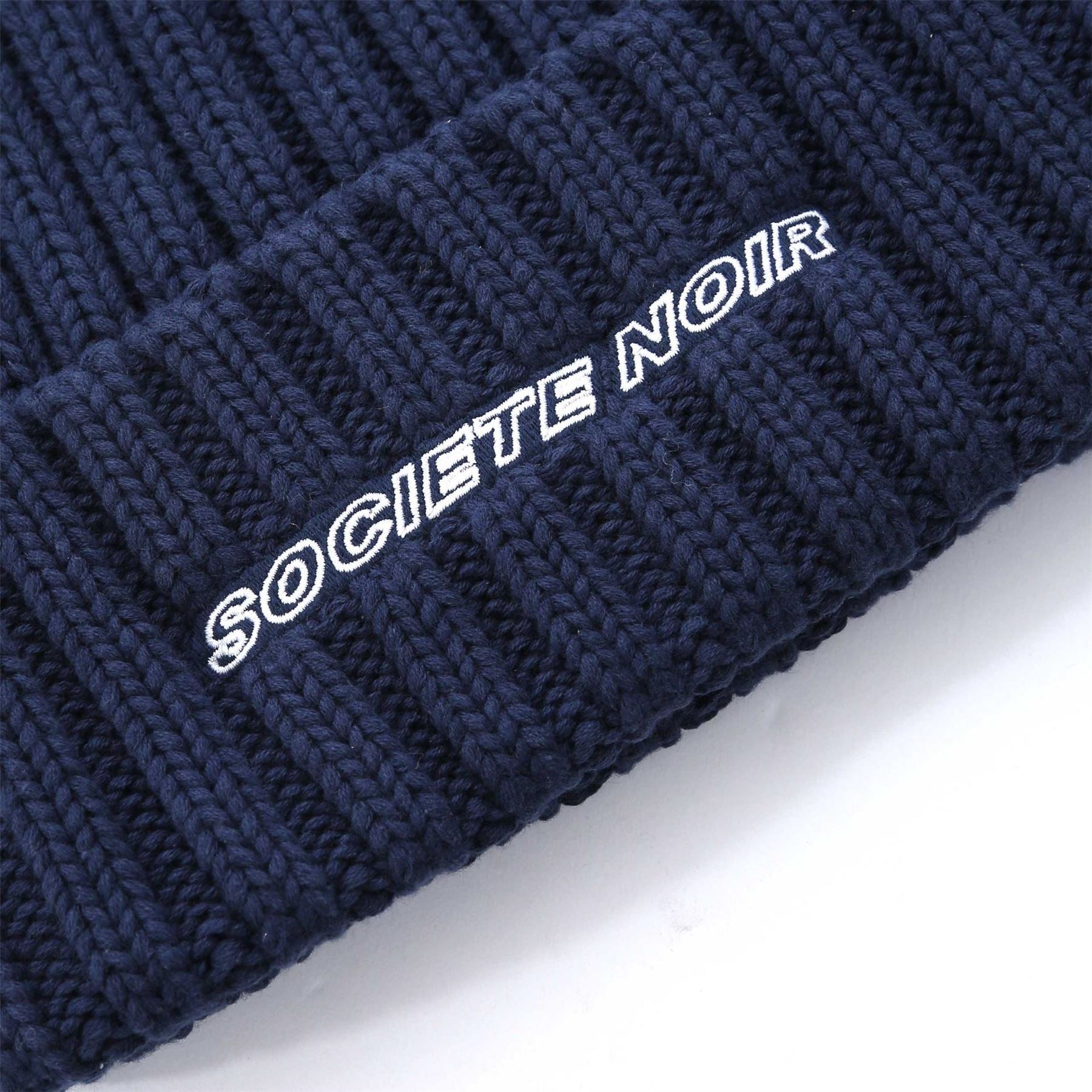 Societe Noir Ribbed Knit Beanie