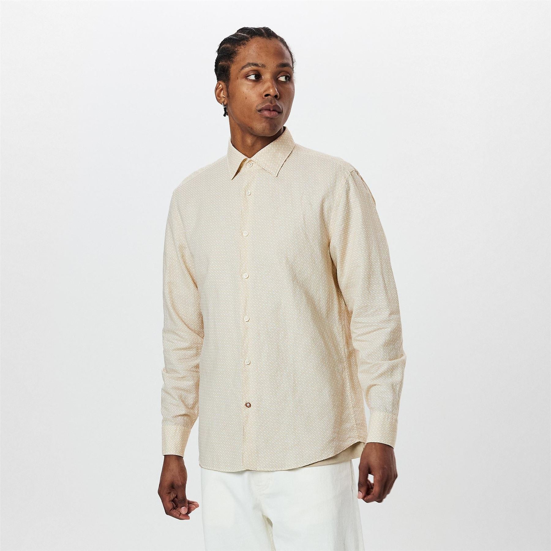 Boss Hbb Chal Kent Patterned Short Sleeve Shirt