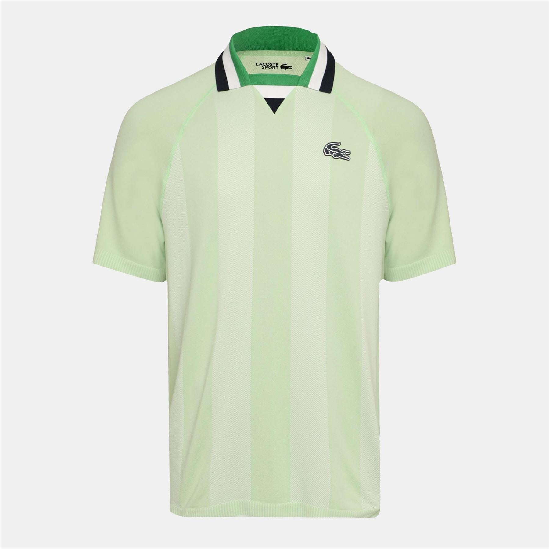 Lacoste Ribbed Collar Short Sleeve Performance Polo Shirt
