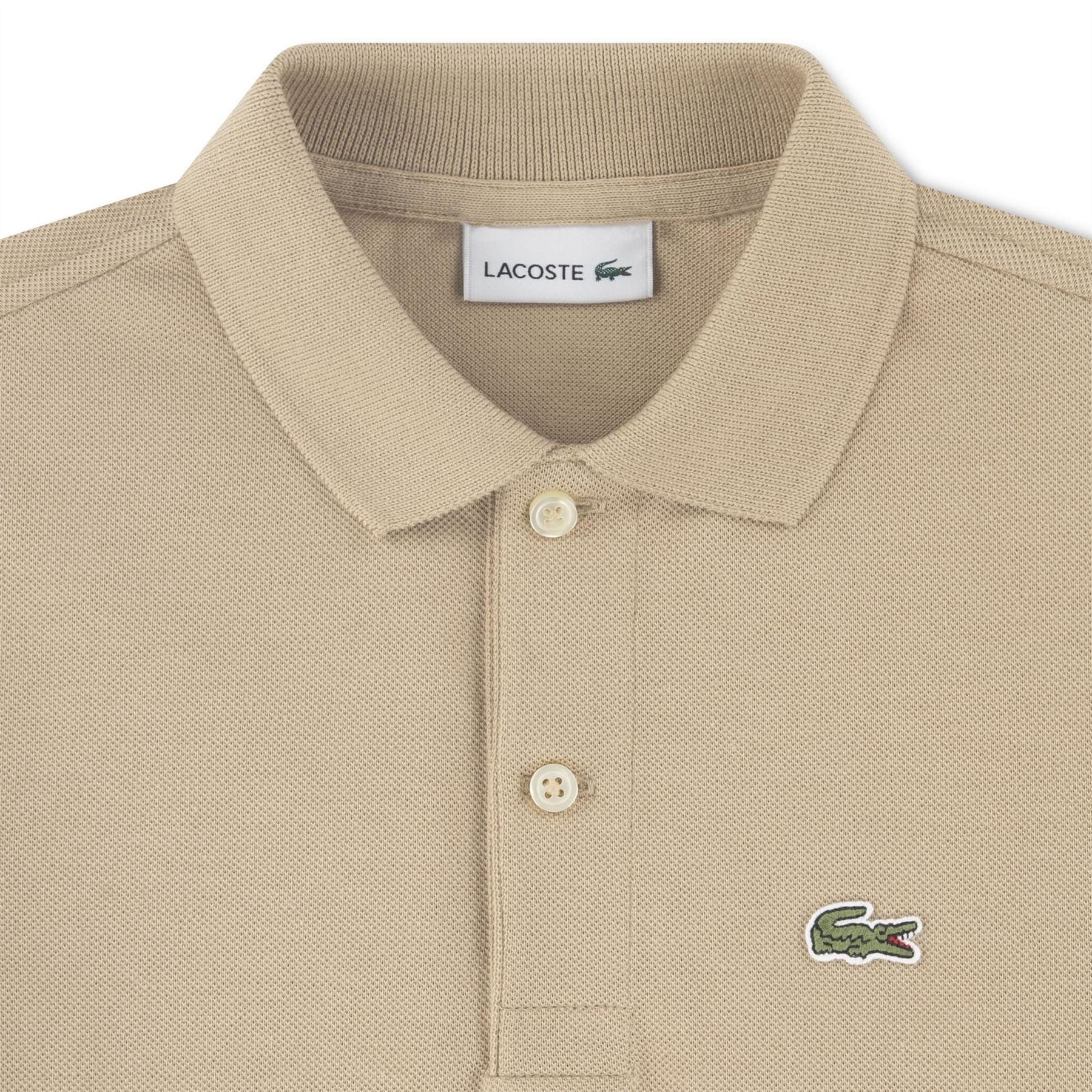 Lacoste Crocodile Print Collared Neck Short Sleeve Shirt