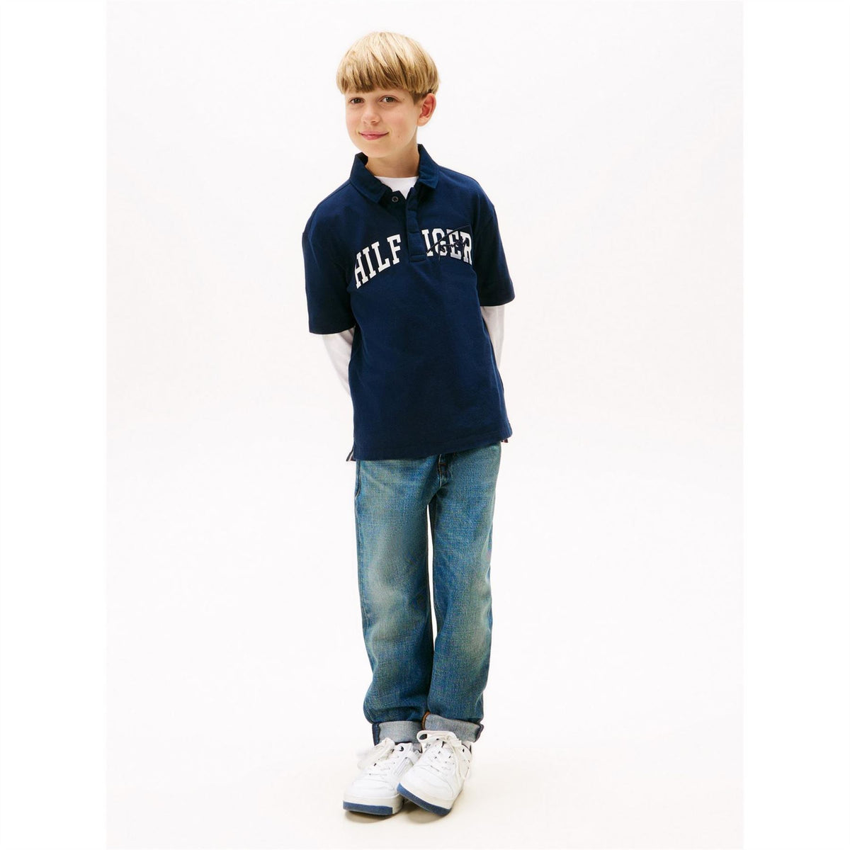 Tommy Hilfiger Script Logo Short Sleeve Polo Shirt