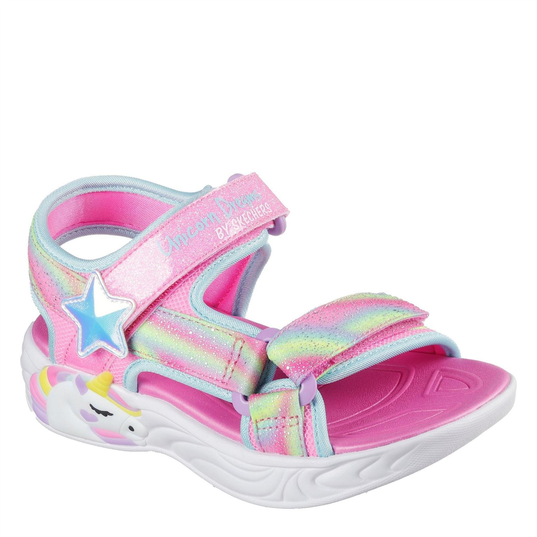 Skechers Lighted Unicorn Dreams Sandal Flat Sandals Girls