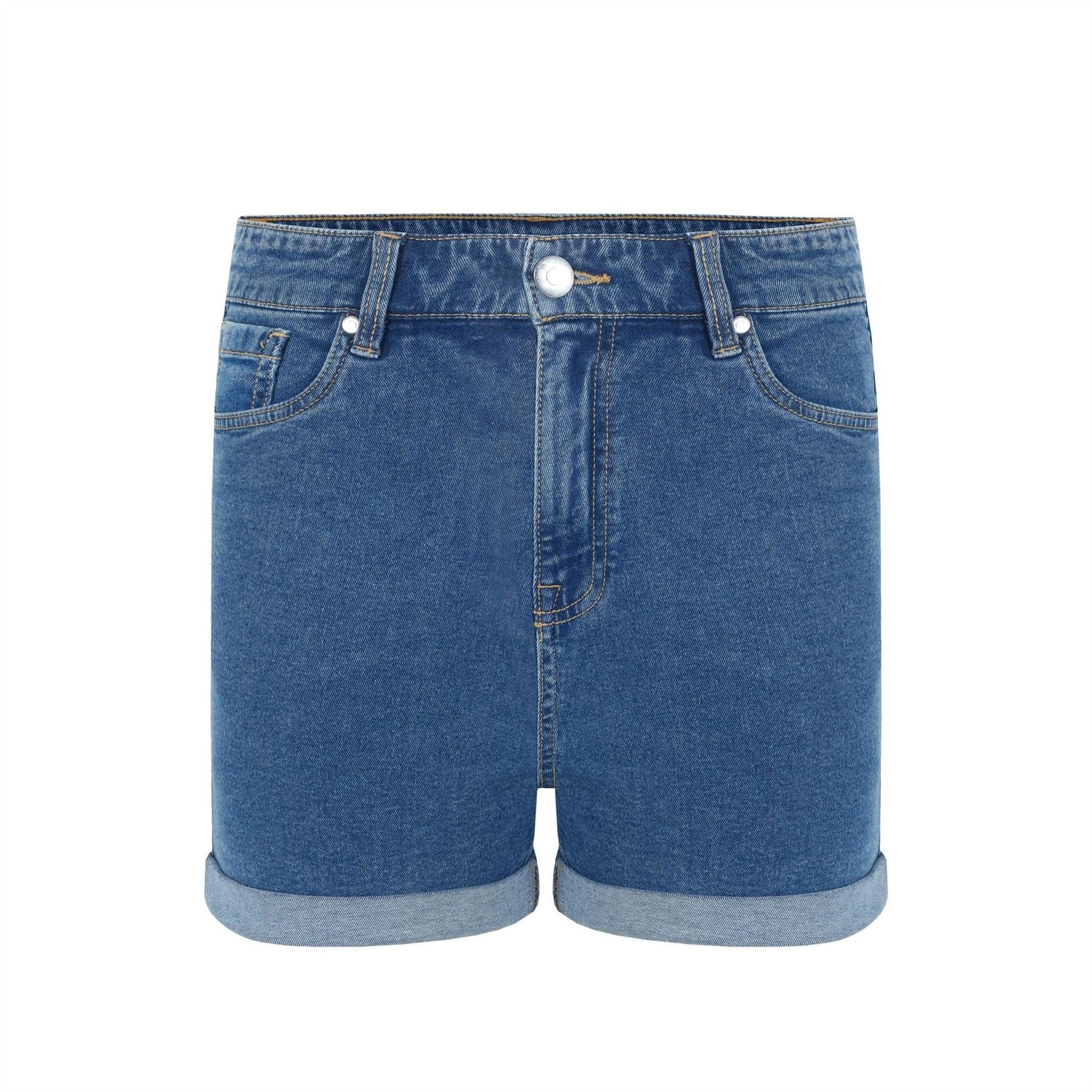 Be You Denim Shorts with Banded Hem