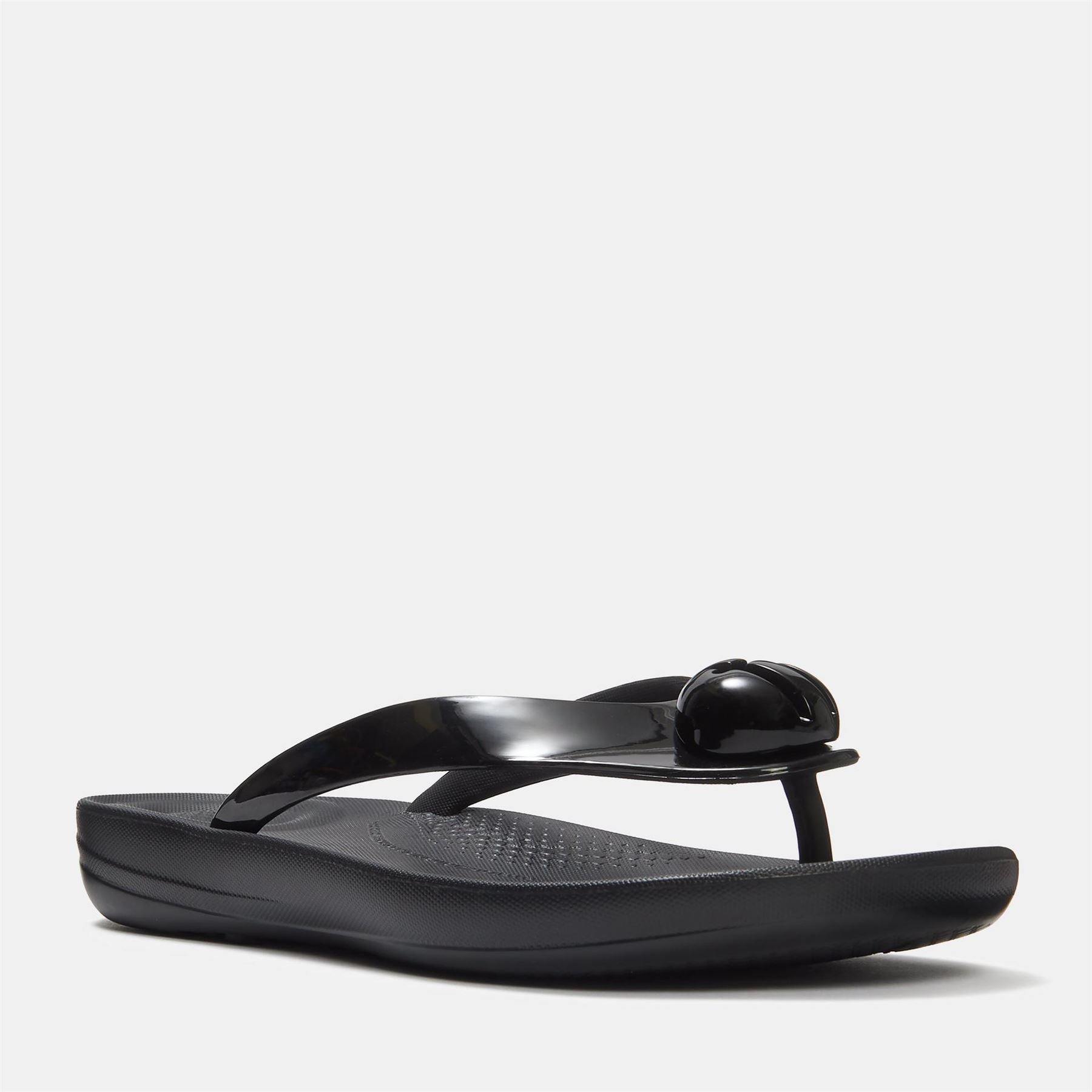 Fitflop Glossy Button Flip Flops