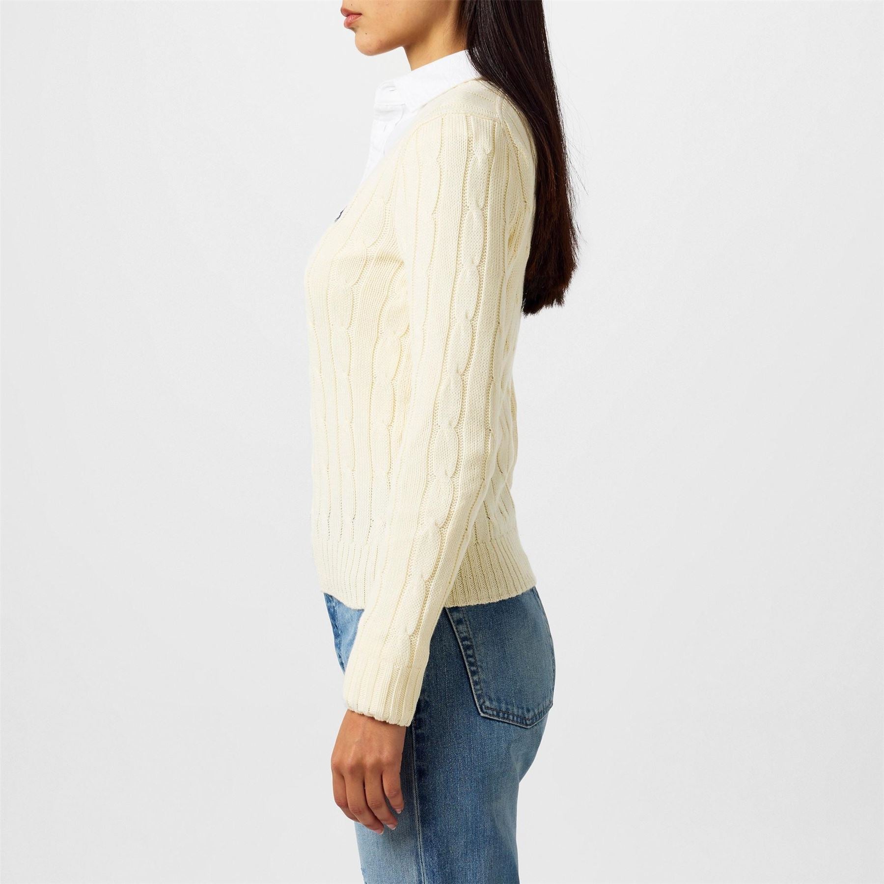 Polo Ralph Lauren Cable Knit V Neck Jumper