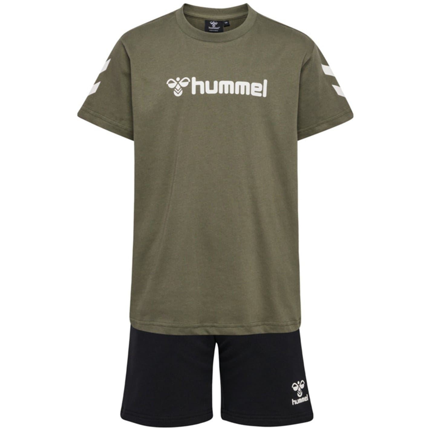Hummel Novet Wordmark Crew Neck Short Sleeve T-Shirt and Set