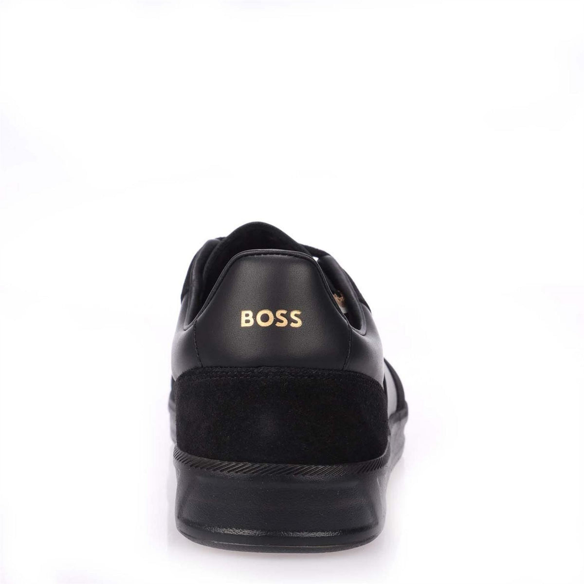 Boss Foil Print Branding Leather Suede Trainers
